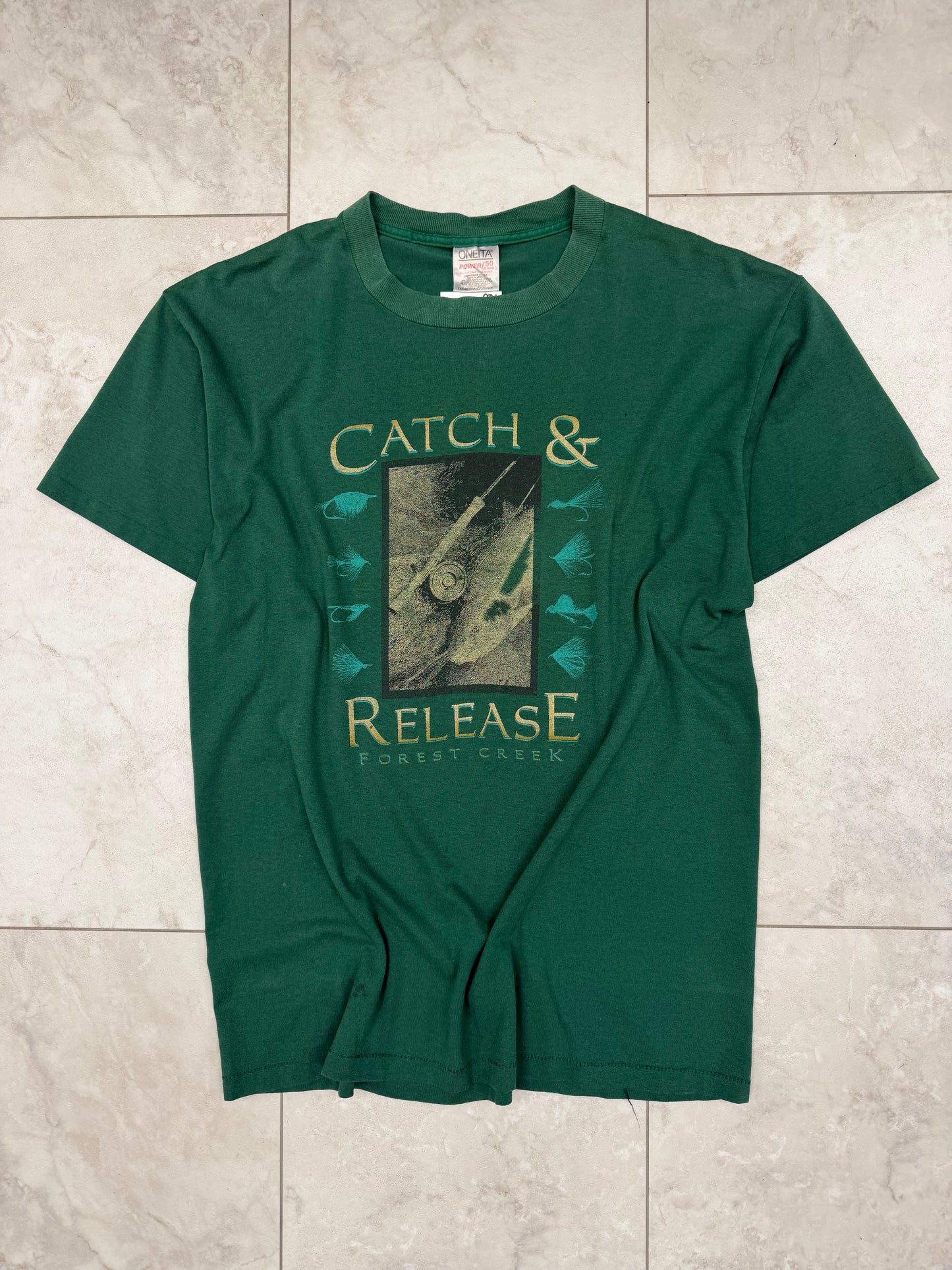 (L) Vintage 90’s Forest Creek “Catch & Release” Graphic Tee