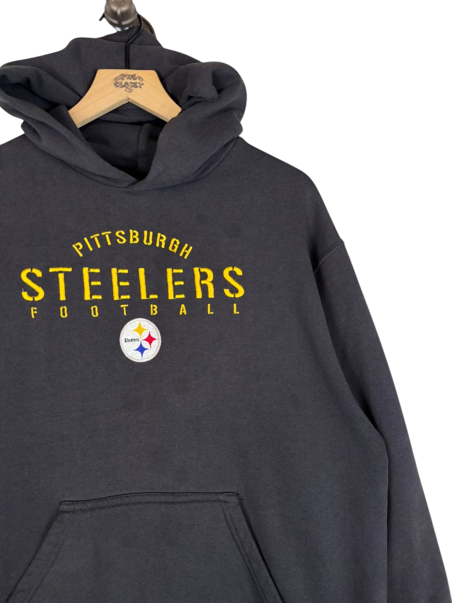 (M) Vintage Steelers Embroidered Hoodie