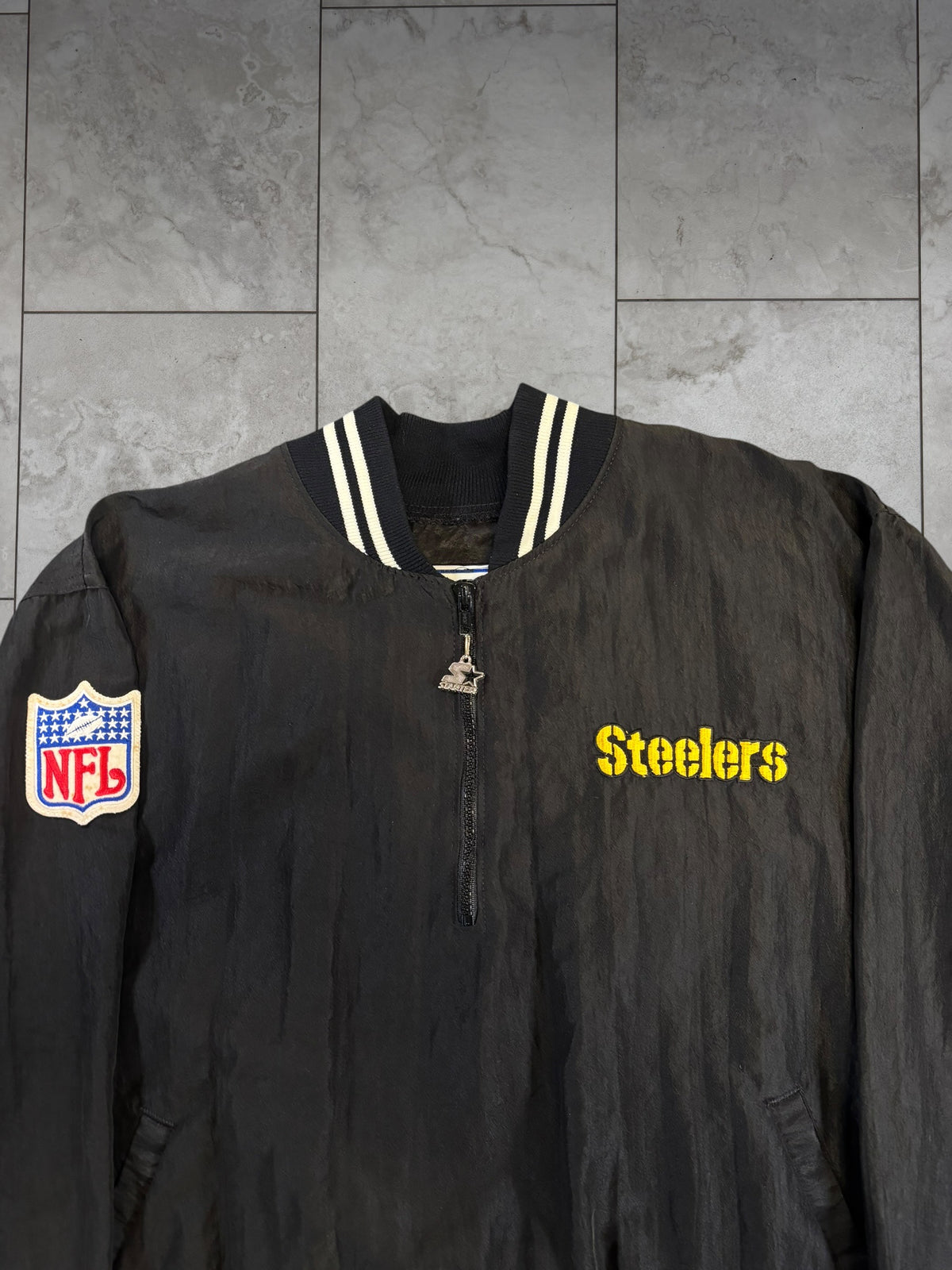 (L) Vintage 80s Steelers Starter 1/2 Zip Jacket