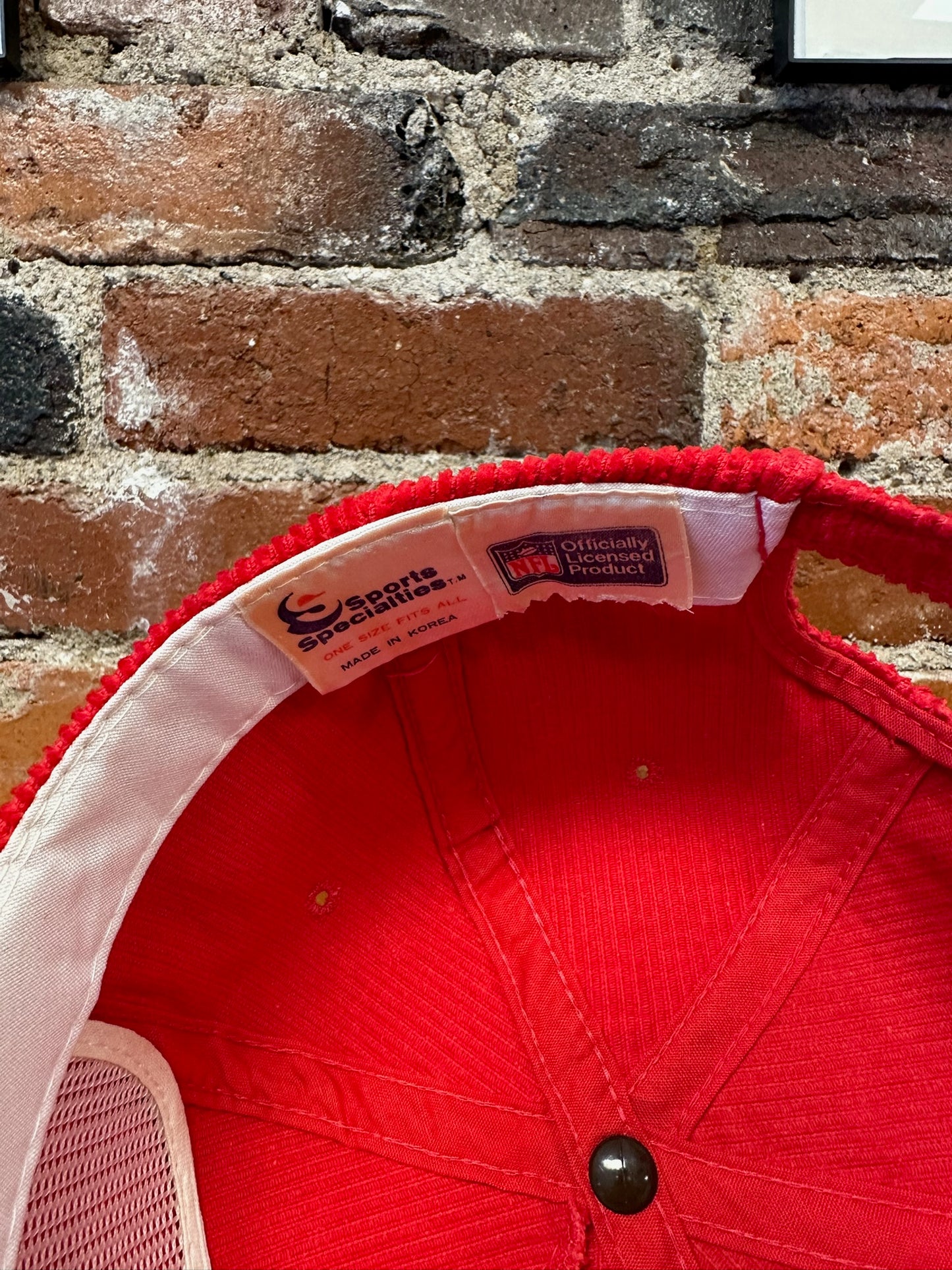 Vintage San Francisco 49ers Single Line Script Corduroy Hat