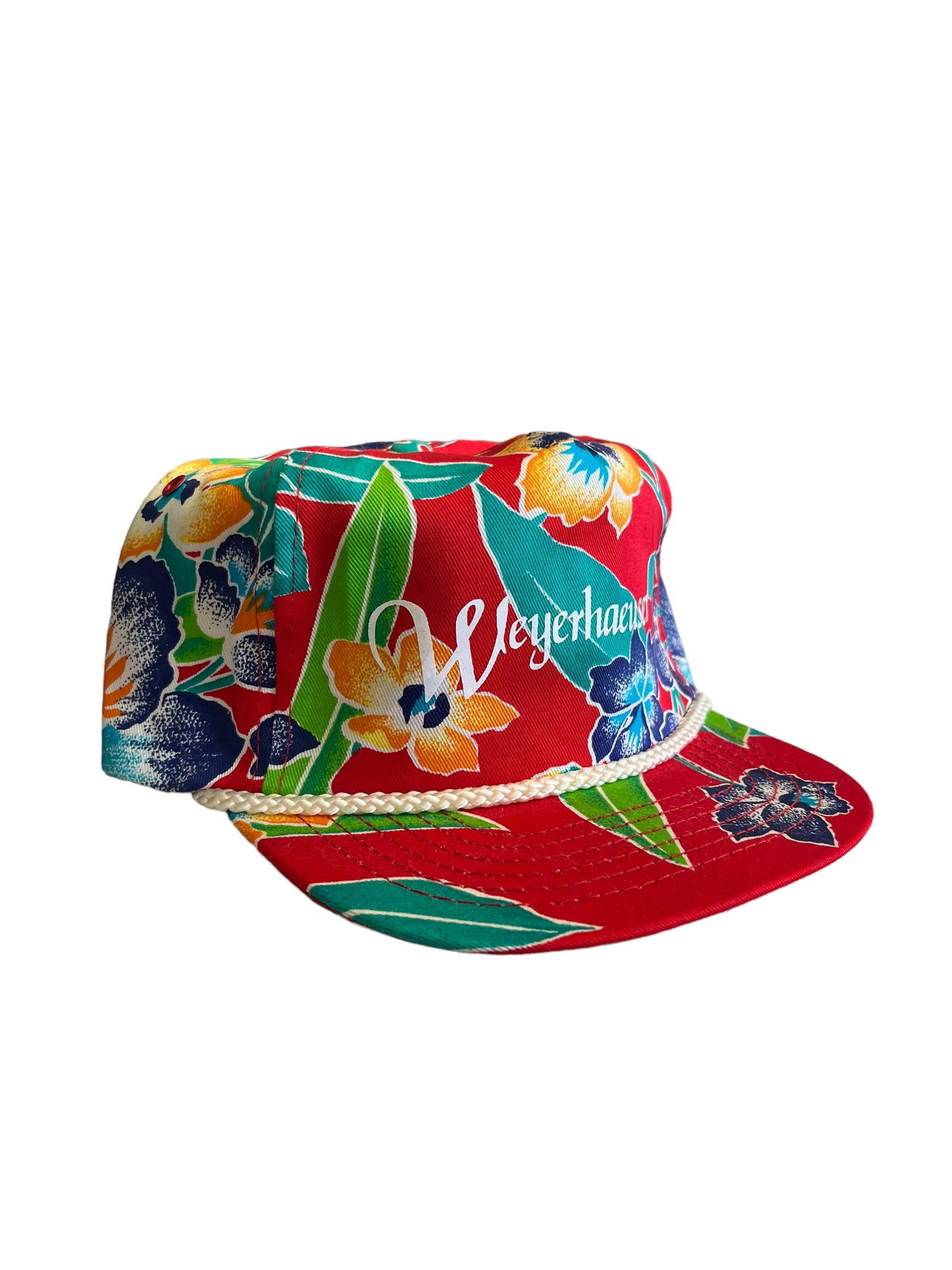Vintage Weyerhaeuser Floral SnapBack Hat Brand New