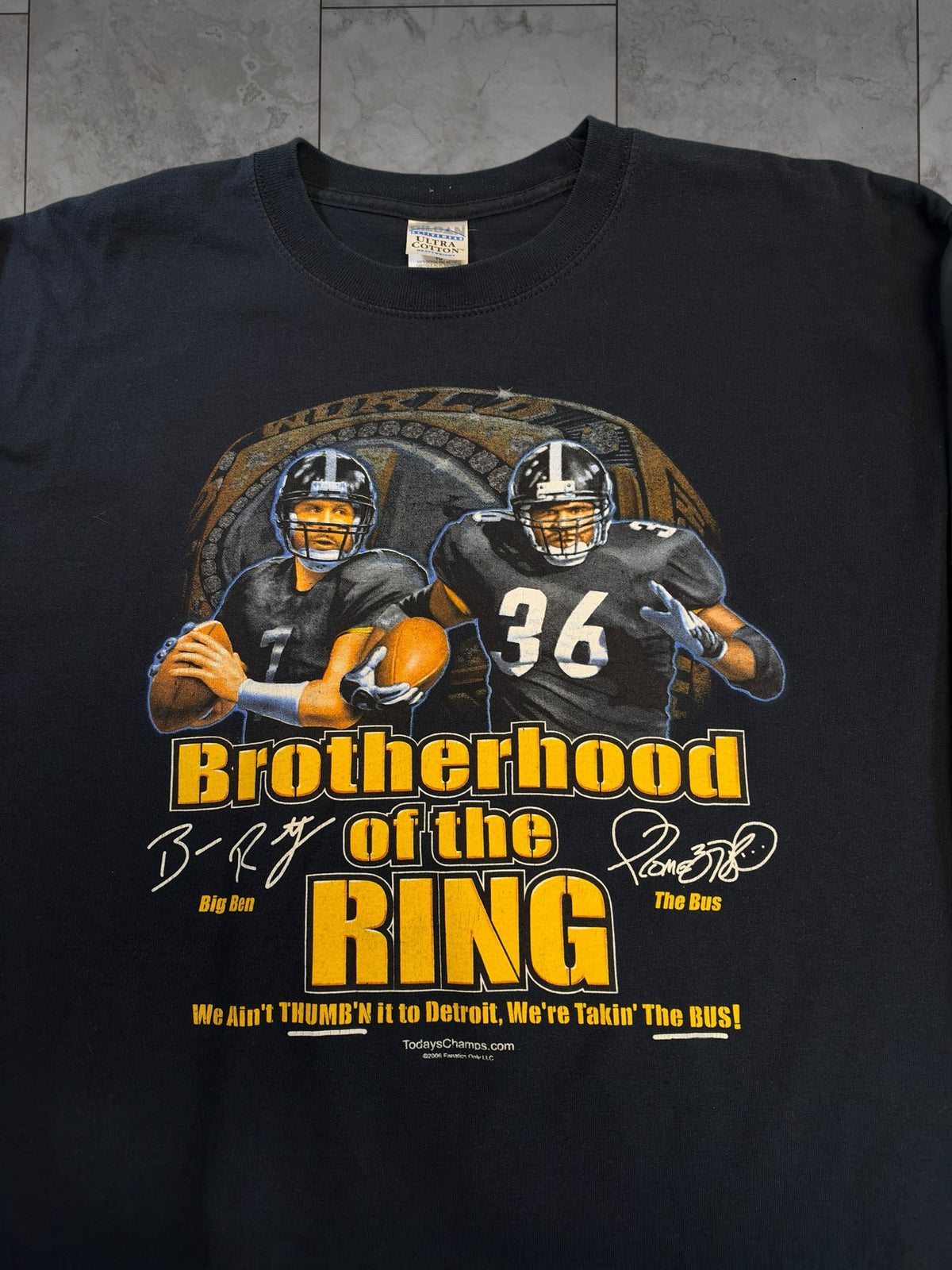 (XL) 2006 Steelers Brotherhood of the Ring L/S Shirt