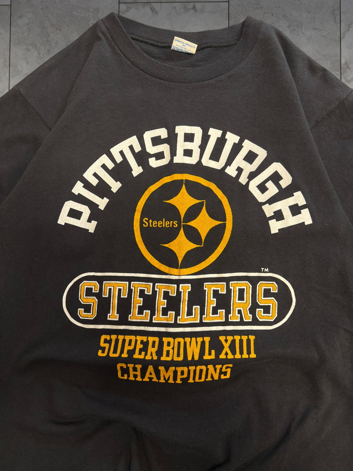 (XS/S) Vintage 80's Steelers Superbowl XIII Champs Champion Tee