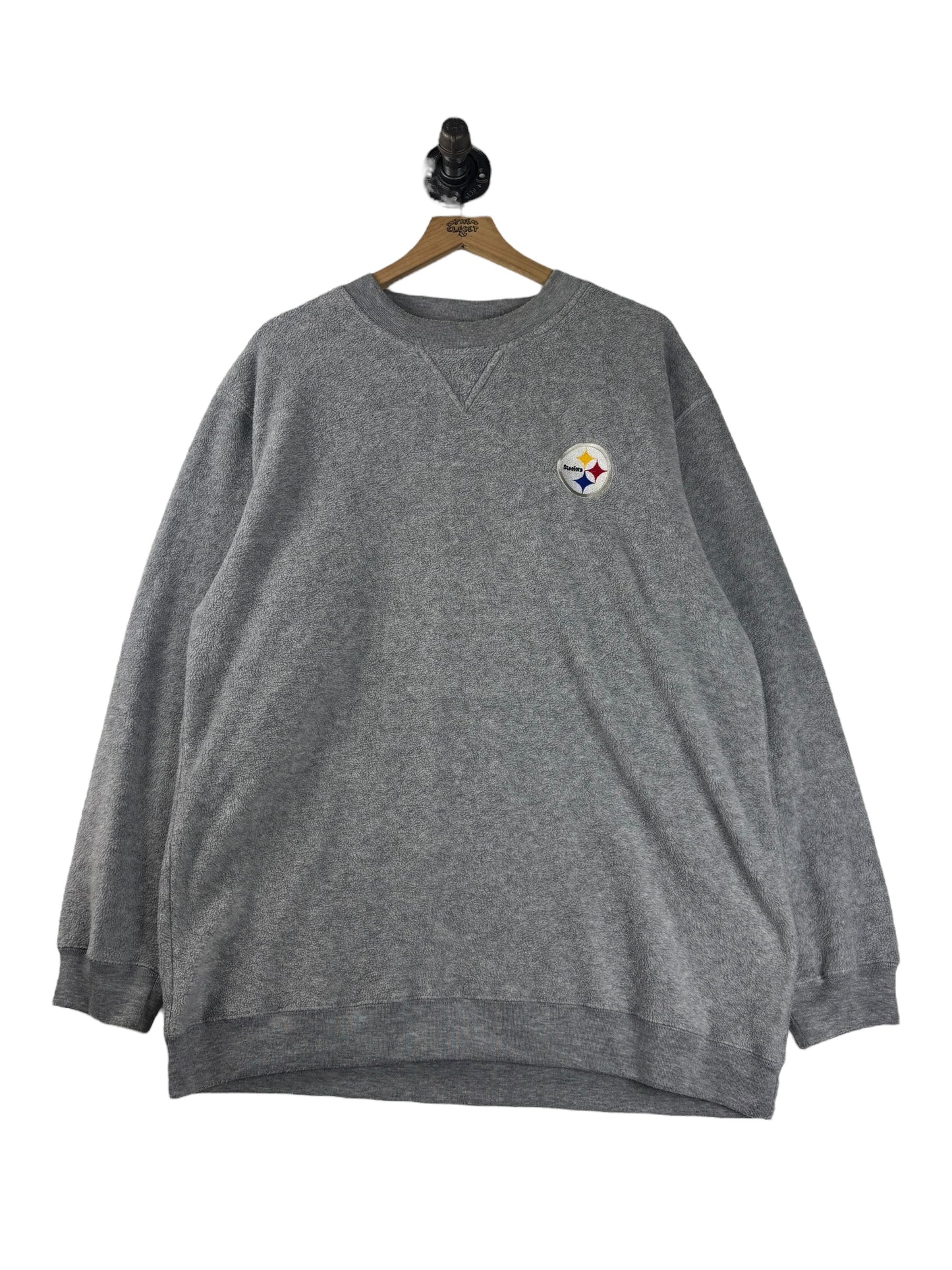 (XL) Vintage Y2K Steelers Fleece Crewneck