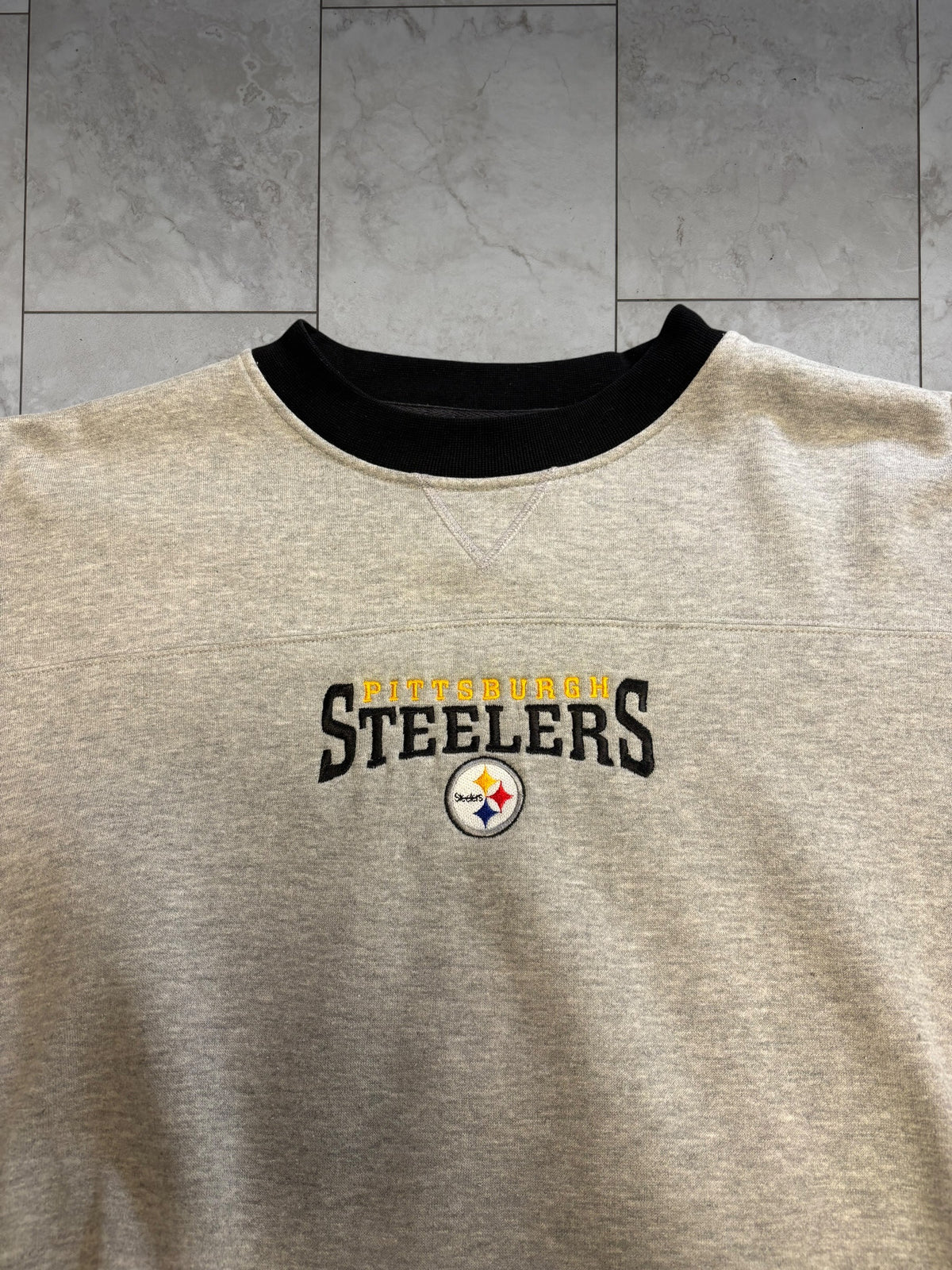 (XXL) Vintage Y2K Steelers Embroidered Crewneck