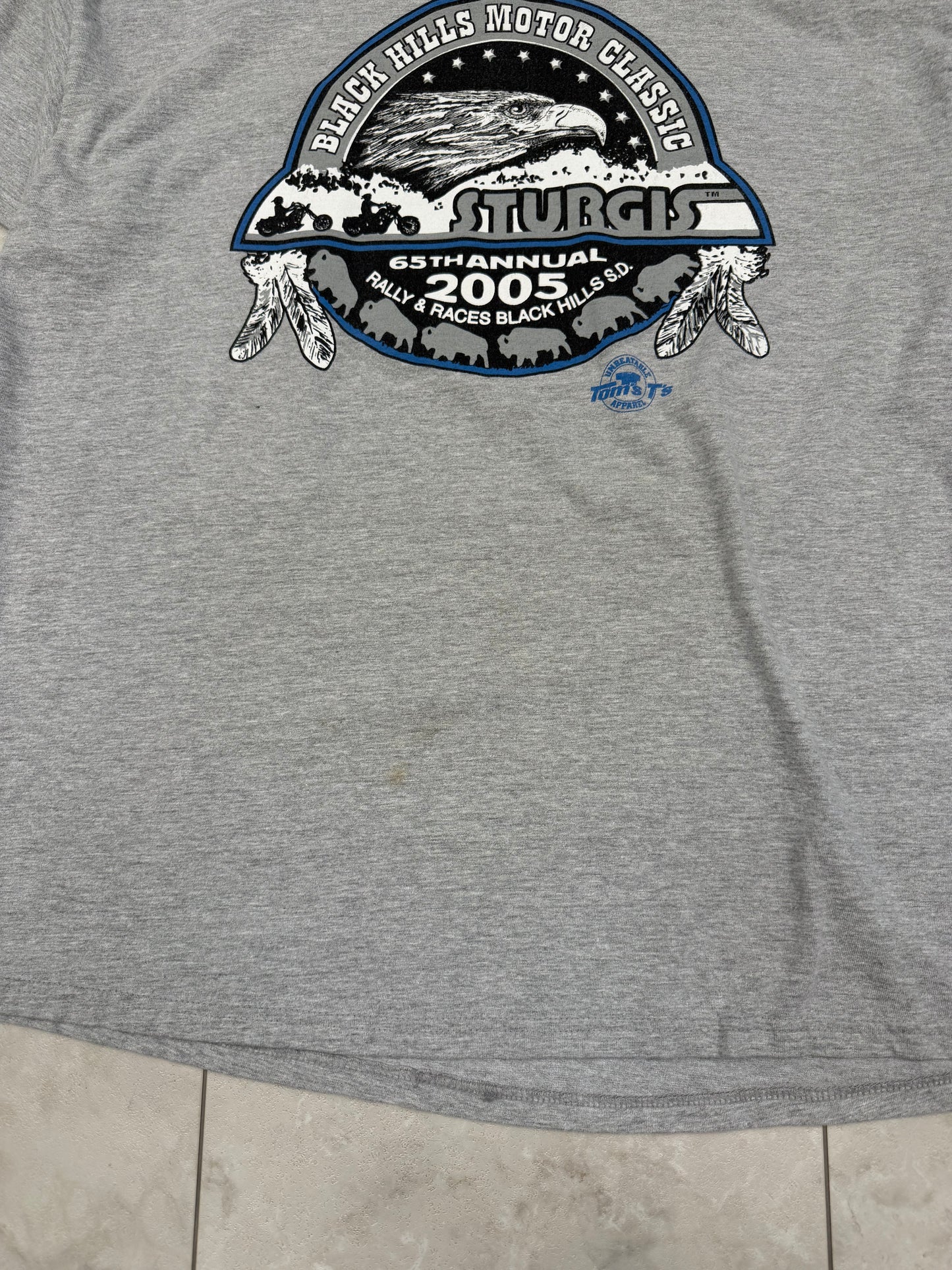 (XL) 2005 Sturgis 65th Annual Bike Rally Graphic Tee