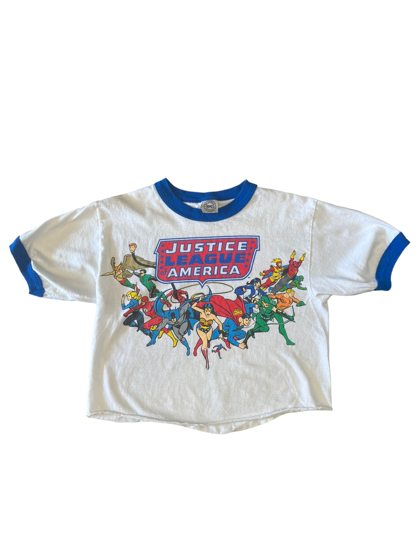 (S) Vintage Justice League America Crop Tee