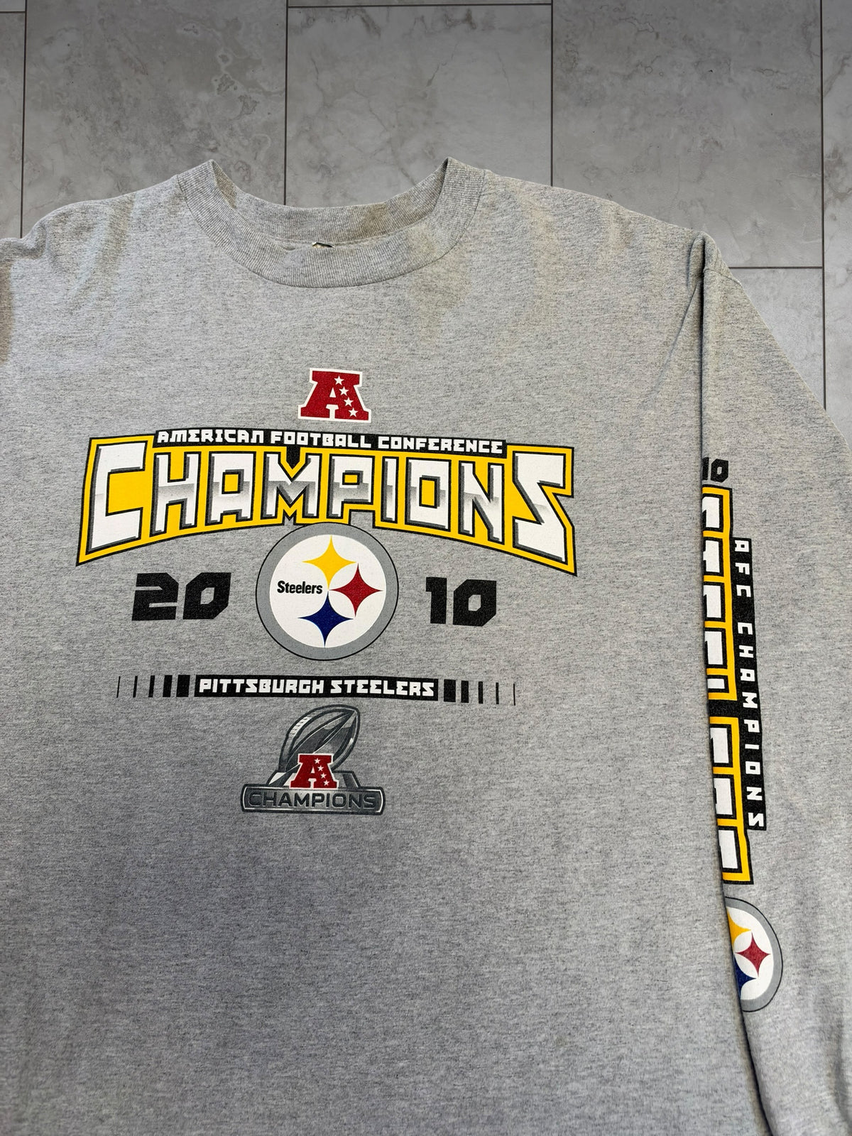 (XL) 2010 Steelers AFC Champions Longsleeve Shirt