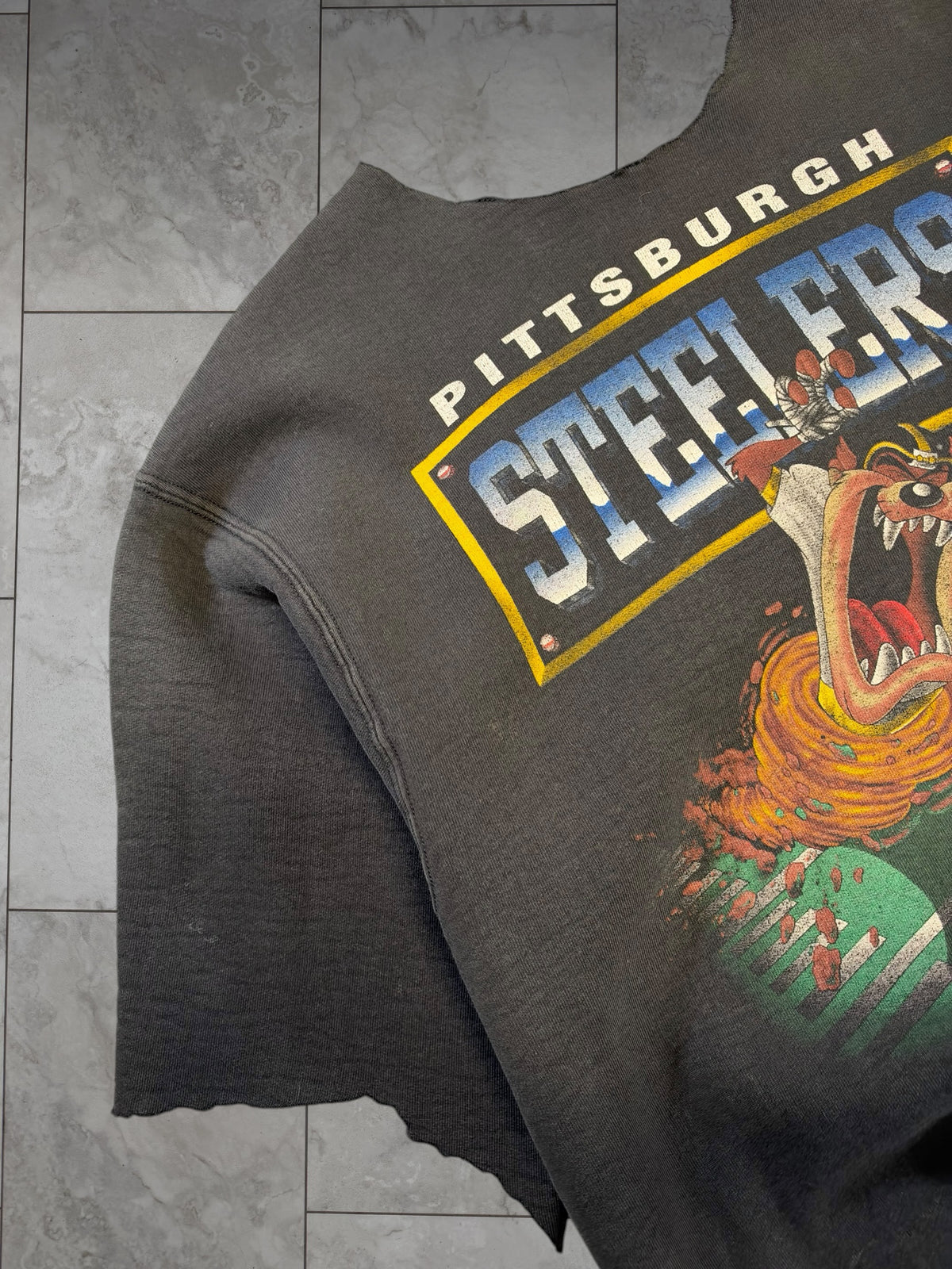 (L) 1993 Steelers Chopped Taz Crewneck