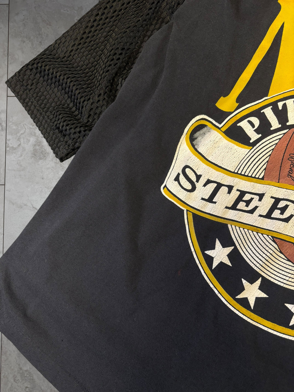 (L) Vintage 80's Steelers Mesh Style Jersey Tee