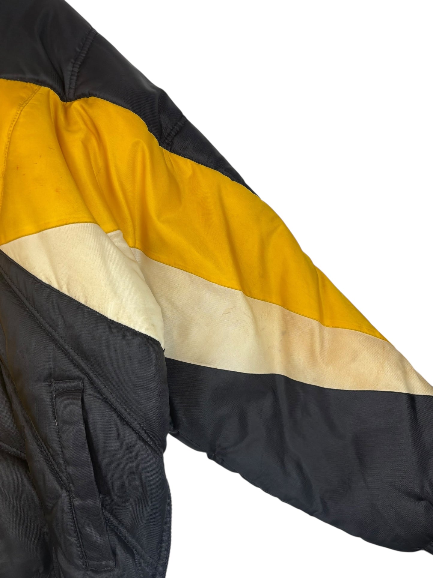 (M) Vintage Steelers Pro Player 1/2 Zip Puffer Jacket