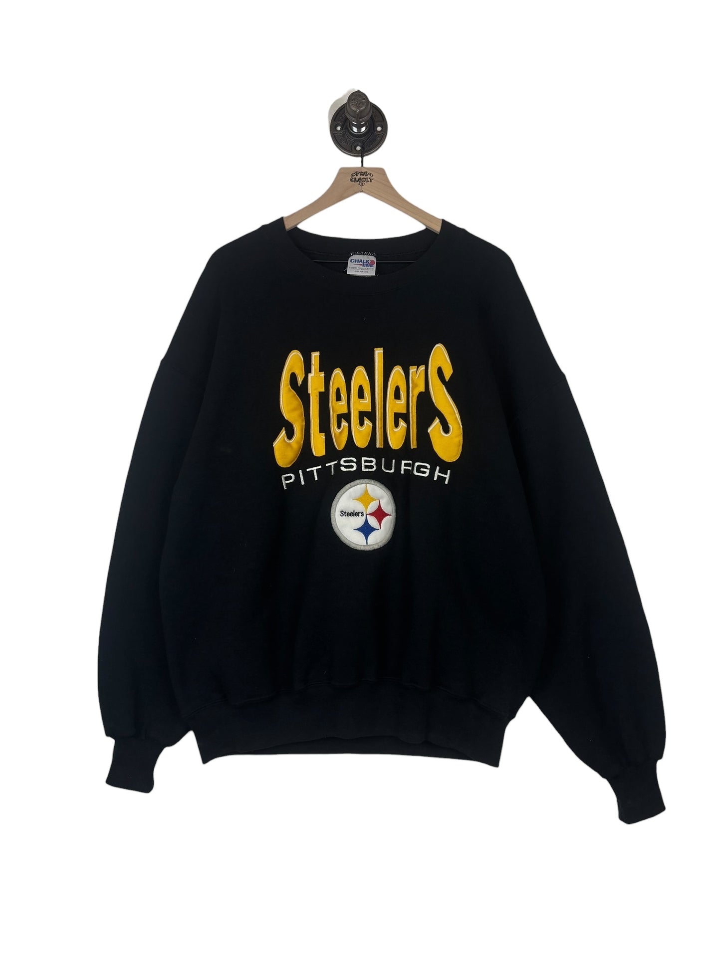 (XL) Vintage Steelers Embossed Crewneck