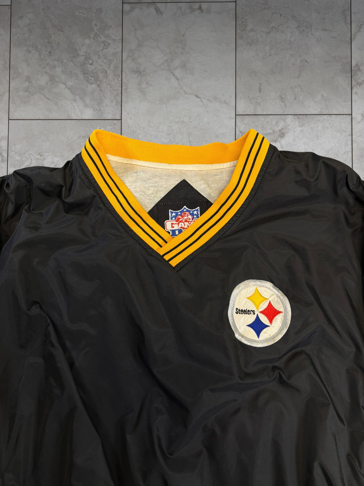 (L) Vintage 90s Steelers Pullover Jacket