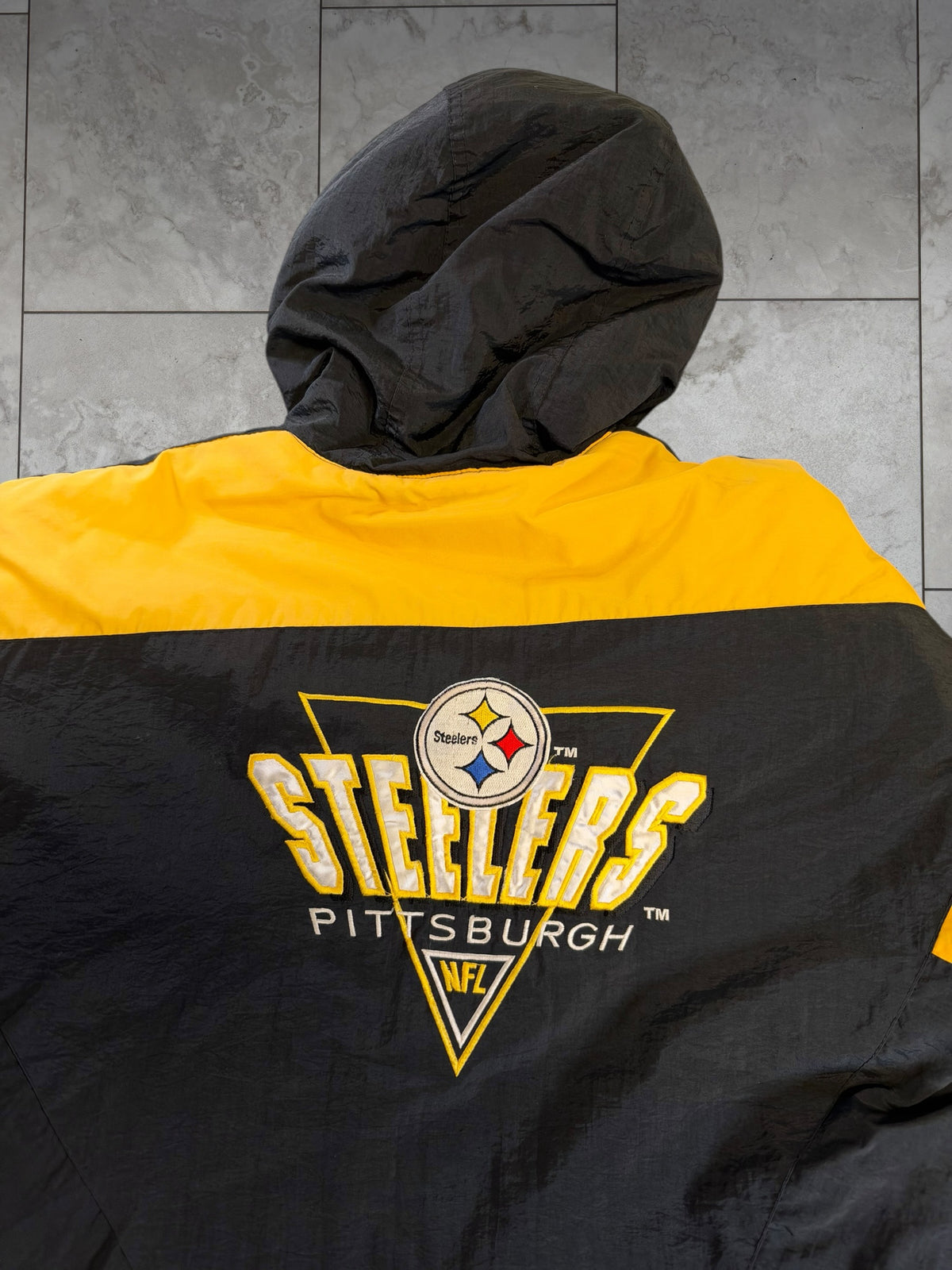 (M) Vintage 90's Steelers Logo 7 Full Zip Jacket