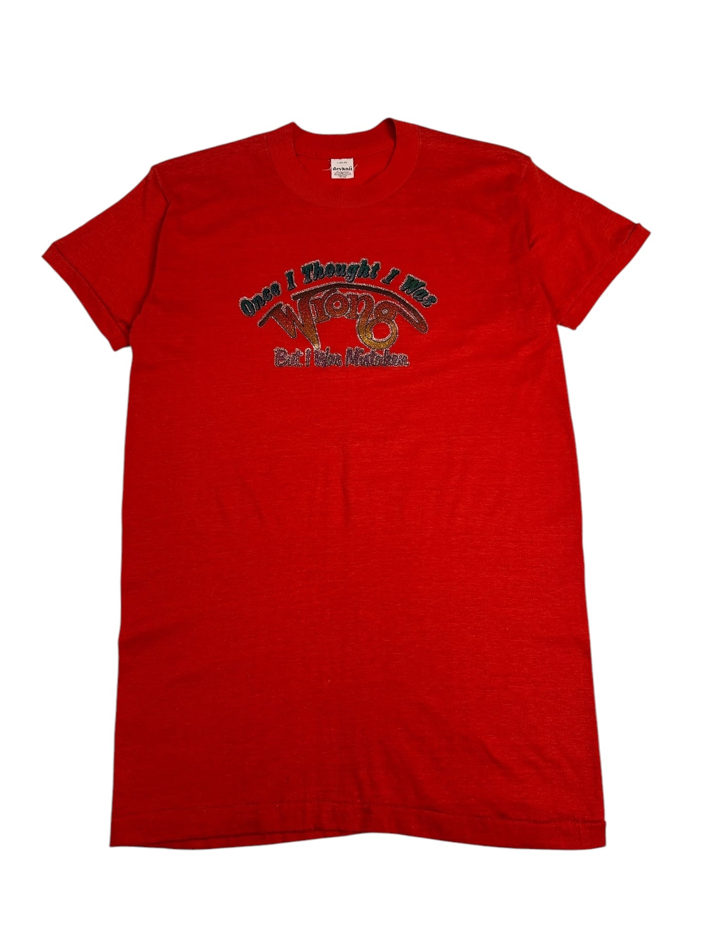 (S) Vintage 70s "Once I Thought I Was Wrong" Tee