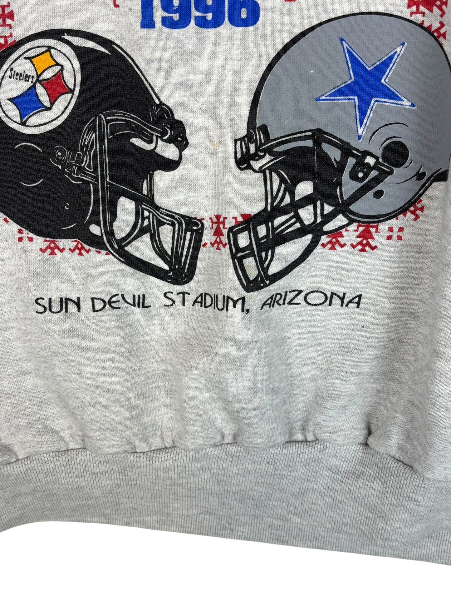 (XL) Boxy 1996 Steelers Vs Cowbows SB XXX Crewneck