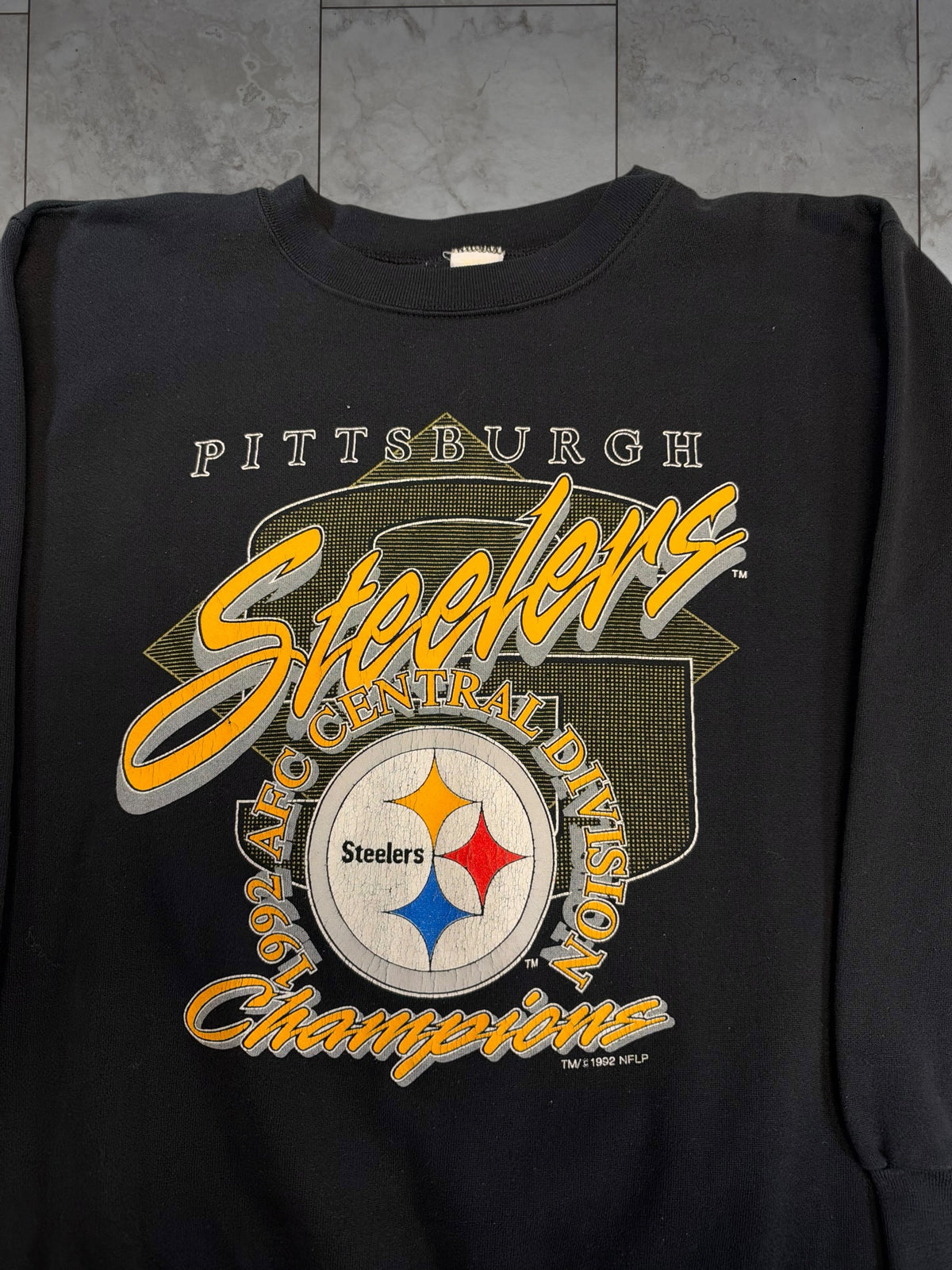 (L/XL) 1992 Steelers AFC Central Div Champs Crewneck