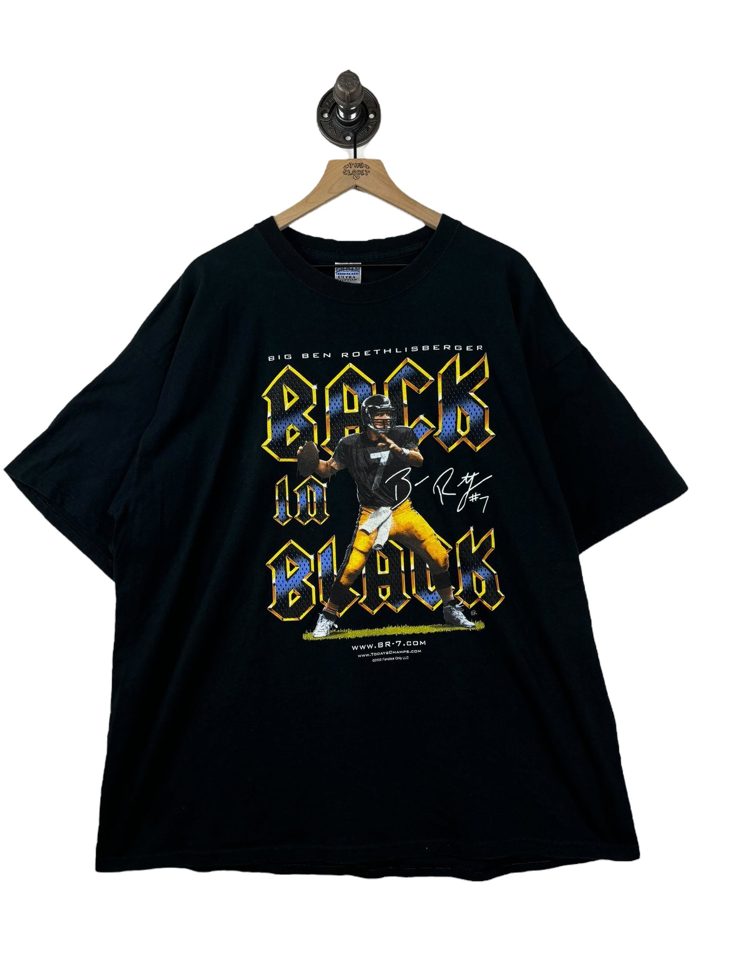 (XXL) 2005 Steelers Big Ben Back in Black Tee