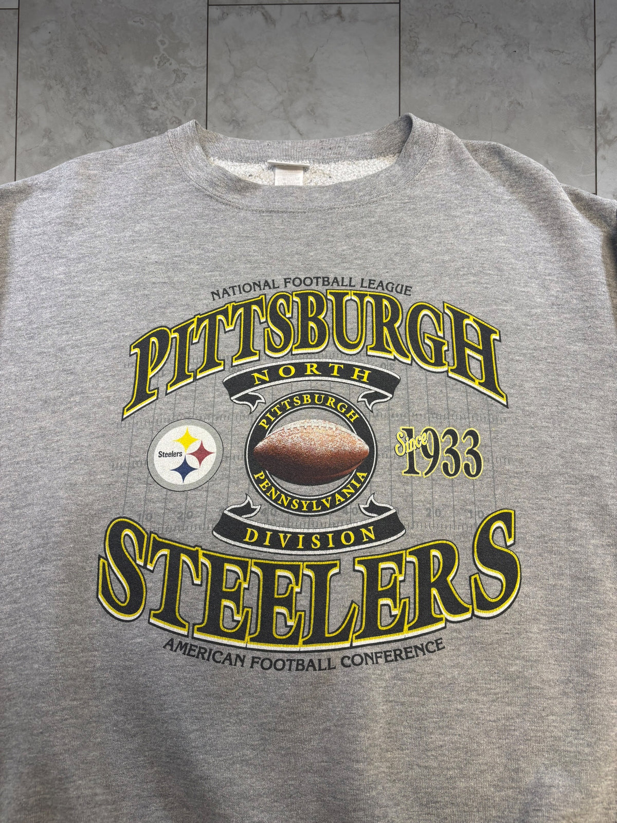 (L) Vintage 90s Steelers AFC North Crewneck