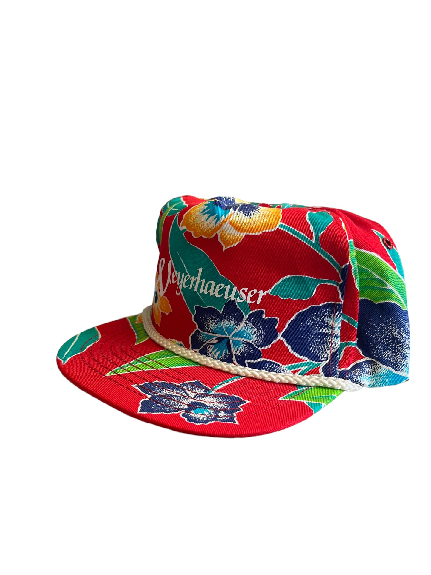 Vintage Weyerhaeuser Floral SnapBack Hat Brand New