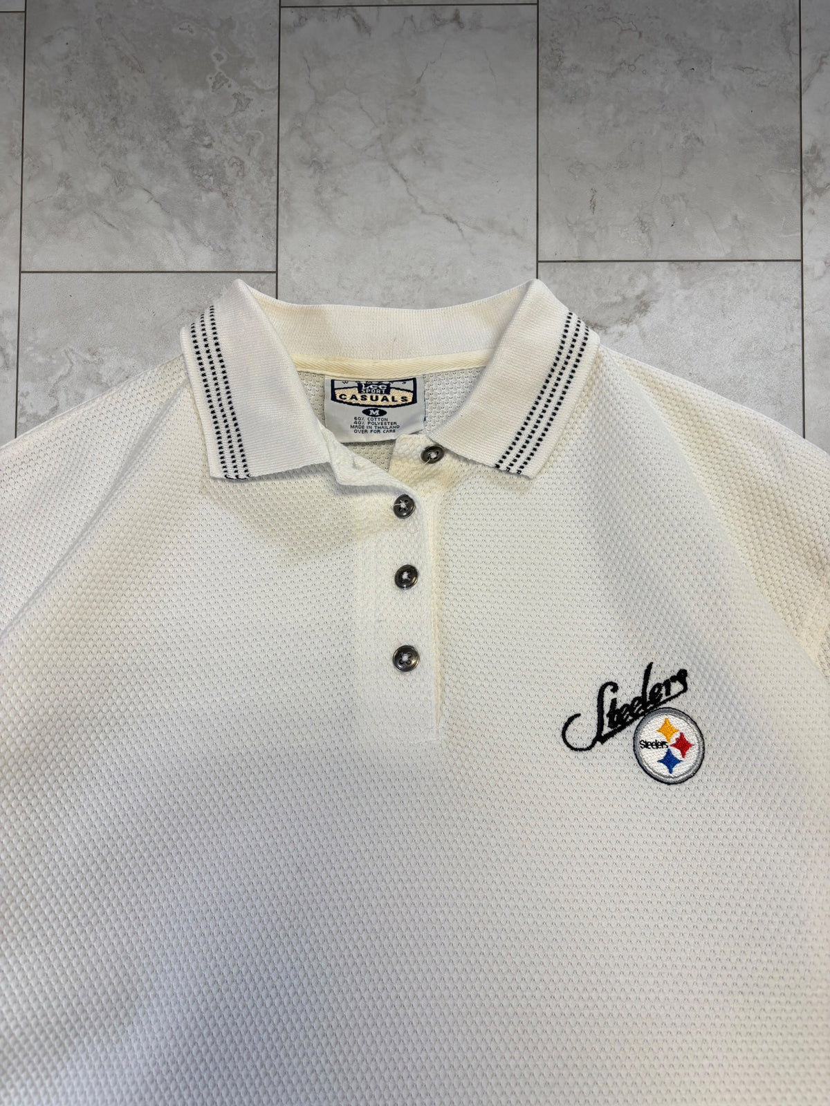 (M) Vintage 90's Womens Steelers Polo Shirt