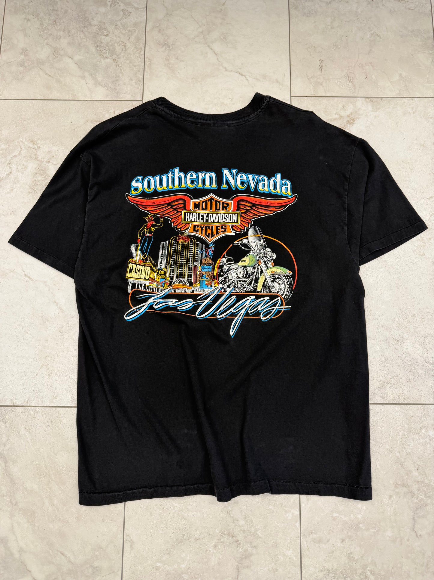 (XL) 1992 Harley Las Vegas Graphic Tee