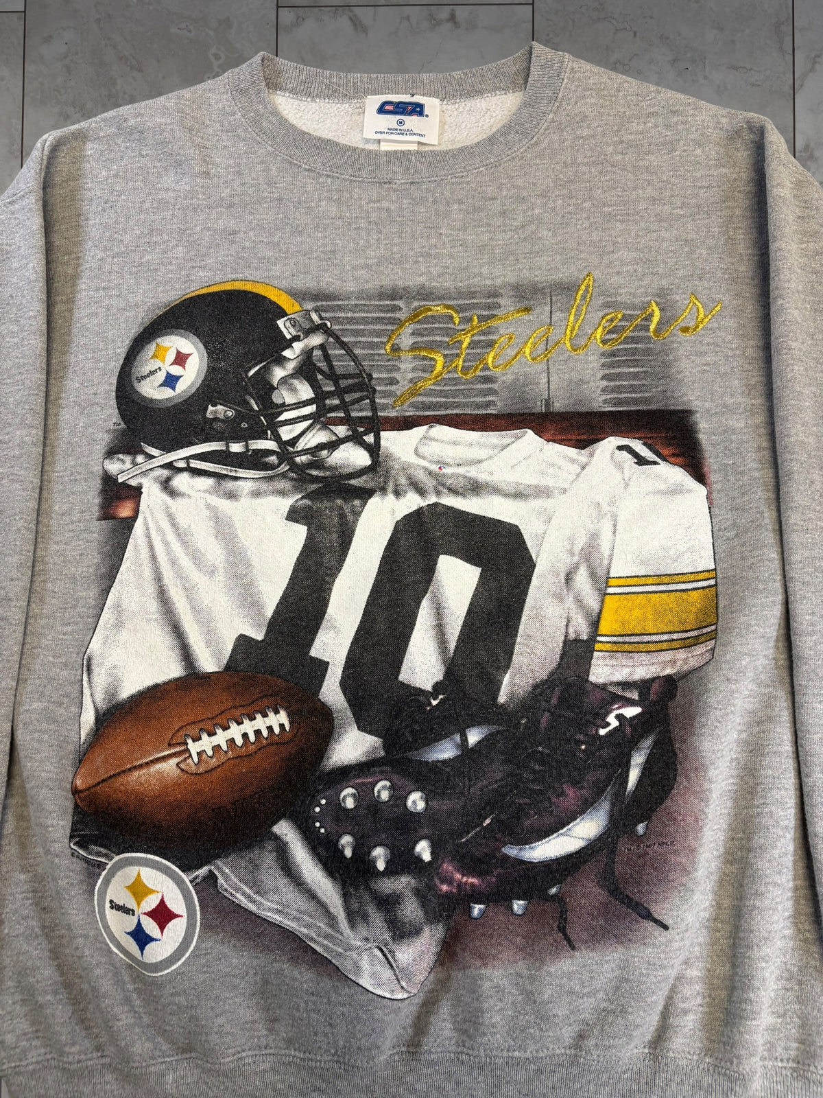 (M) 1997 Steelers Locker Room CSA Graphic Crewneck