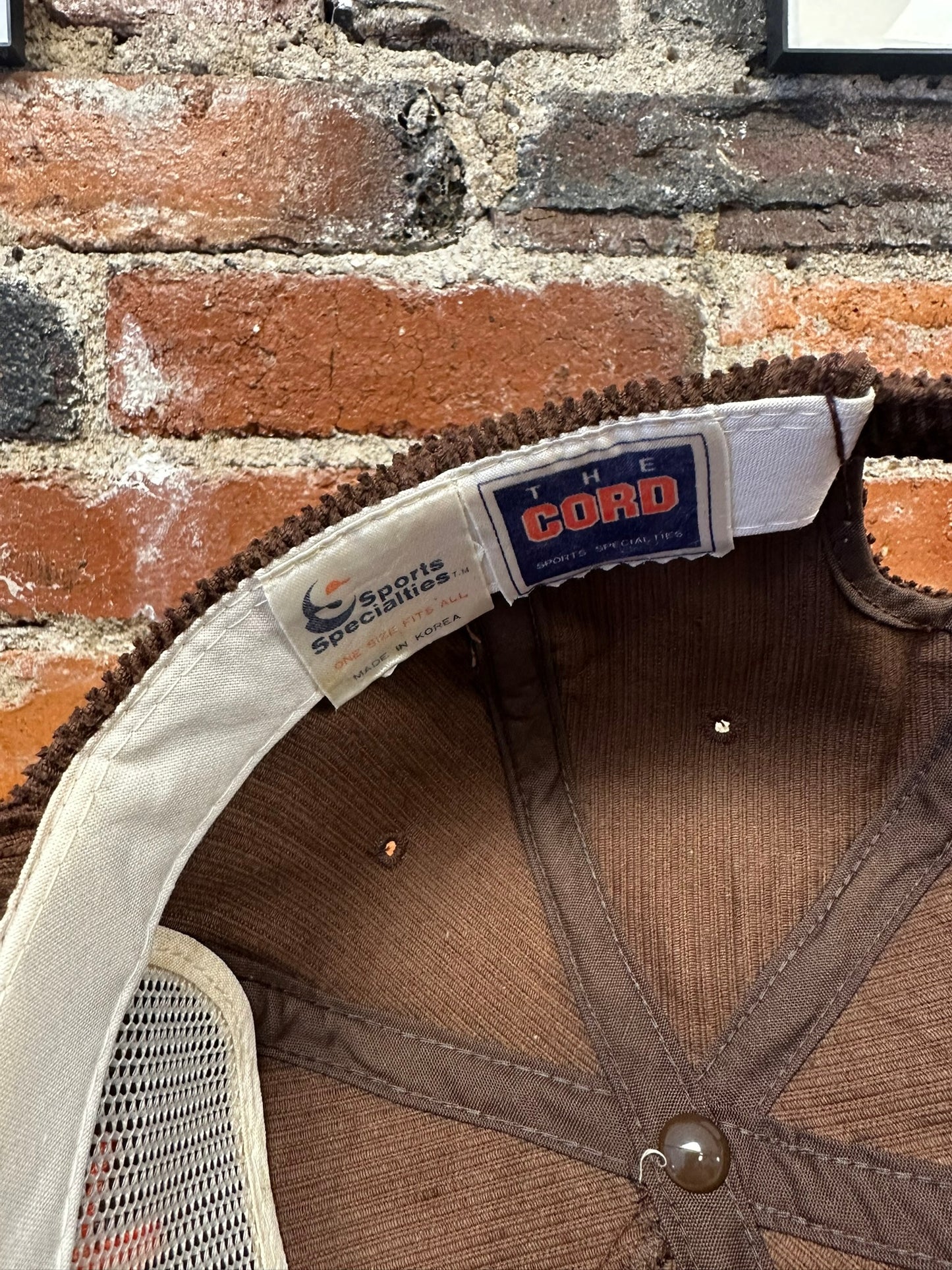 Vintage Cleveland Browns Single Line Script Corduroy Hat