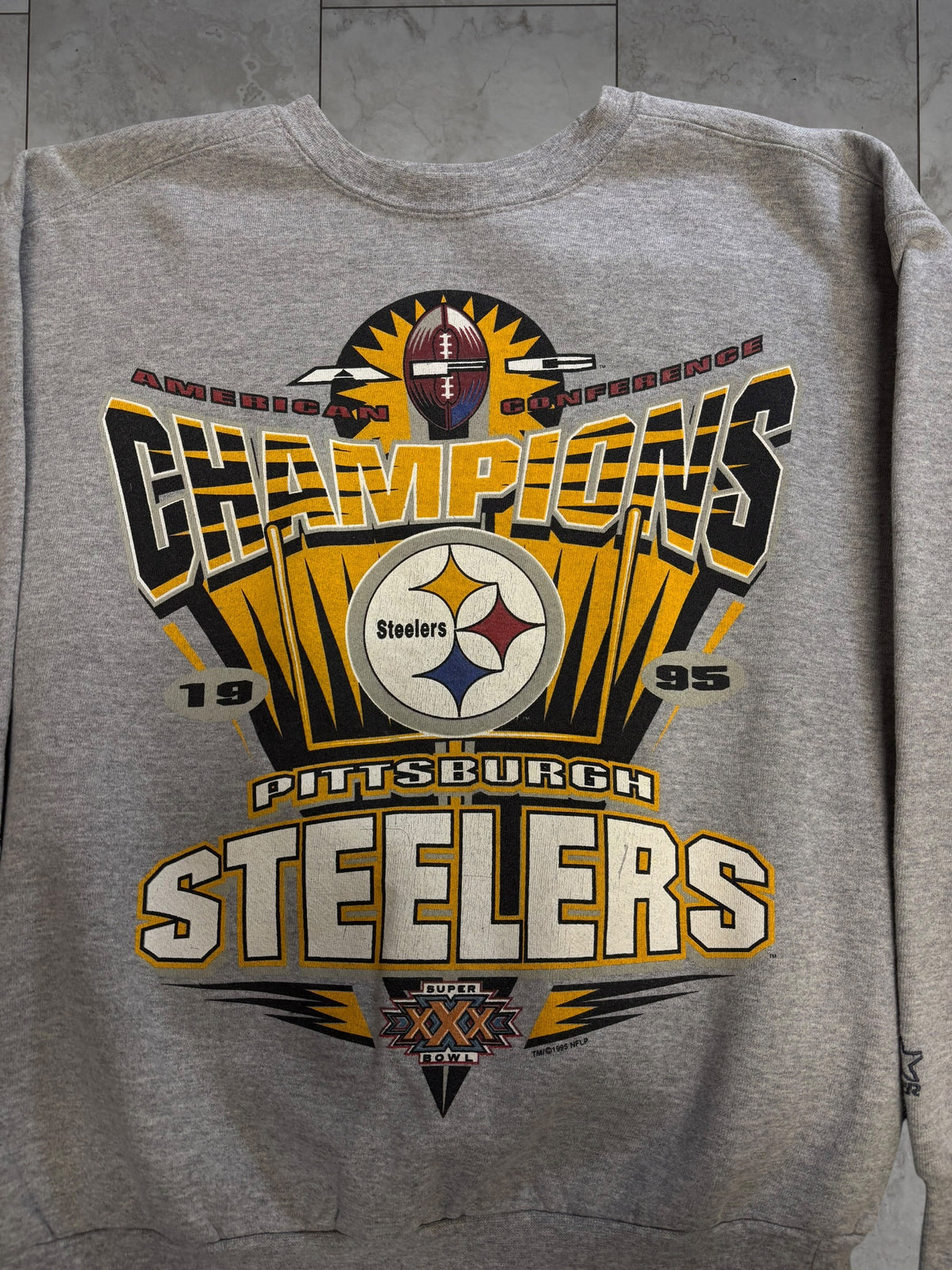 (S/M) 1995 Steelers AFC Champions Starter Crewneck