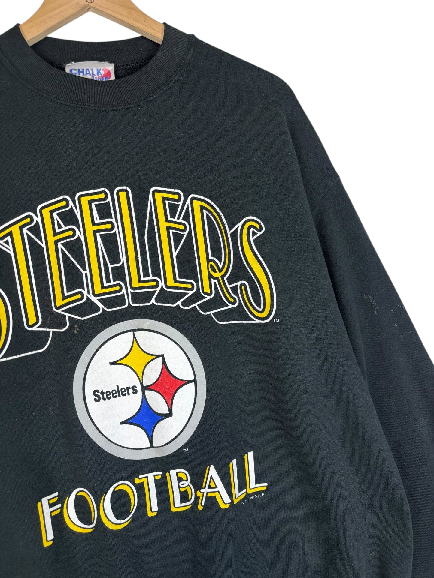 (XL) 1995 Steelers Football Crewneck