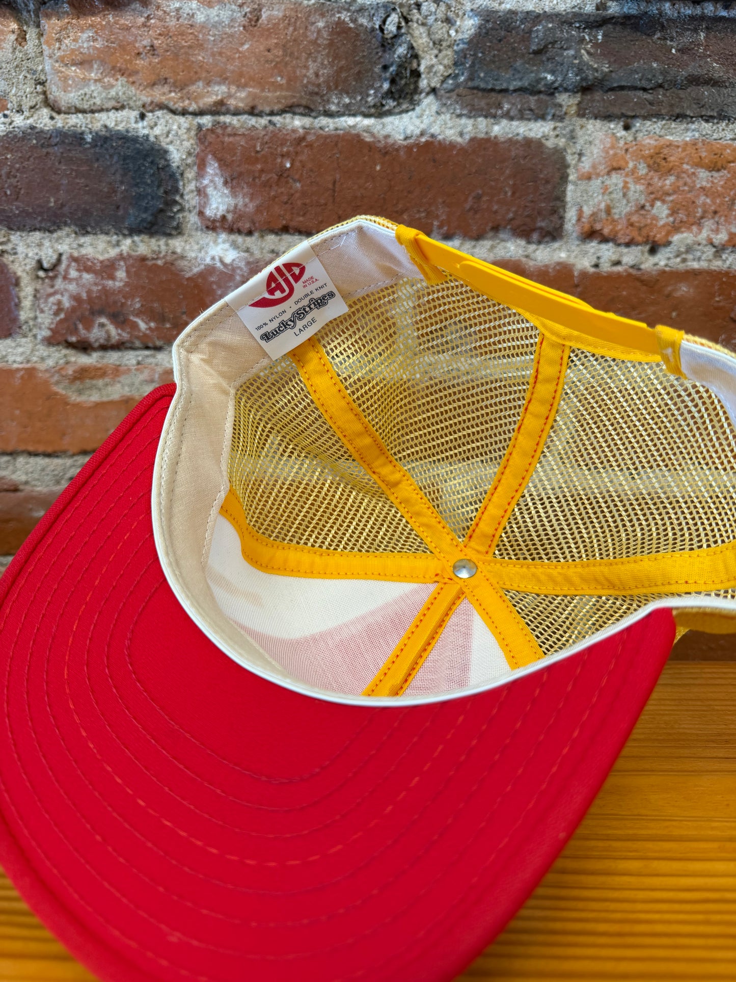Vintage 49ers Super Bowl Champs 85' AJD Lucky Stripes Trucker Hat - NEW