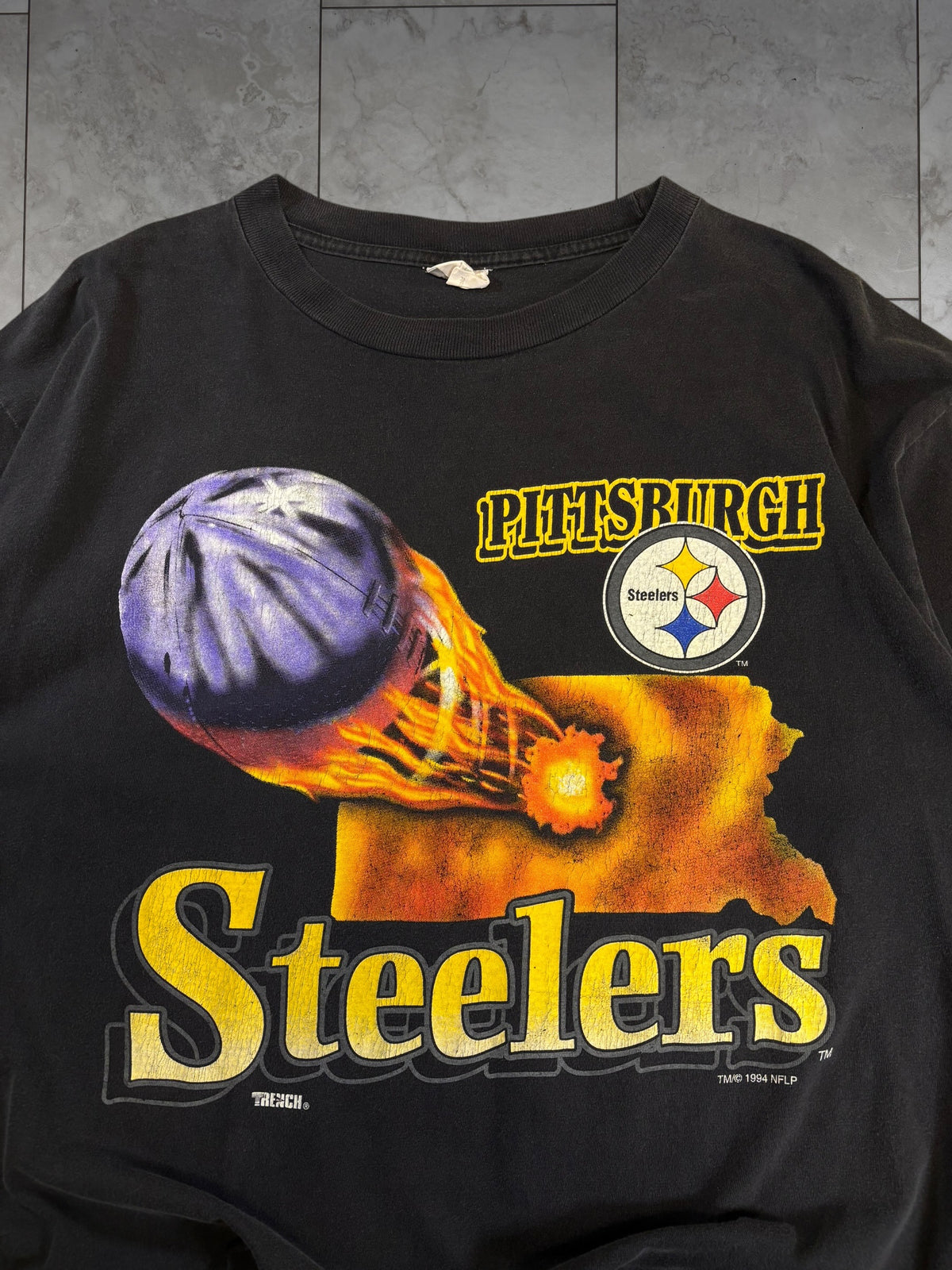 (XL) 1994 Steelers Football Blast Off Graphic Tee