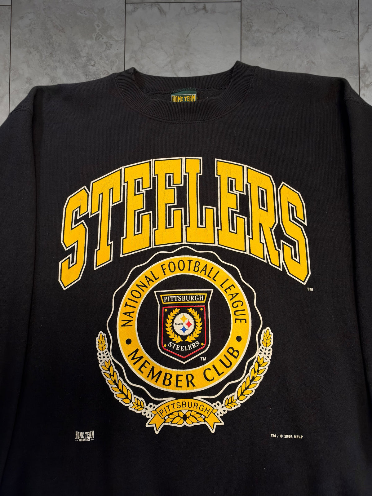 (L) 1995 Steelers Members Club Crest Crewneck