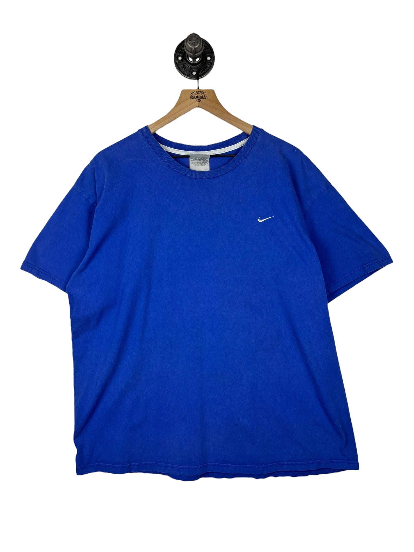 (XL) Vintage Y2K Nike Blue Corner Swoosh Tee