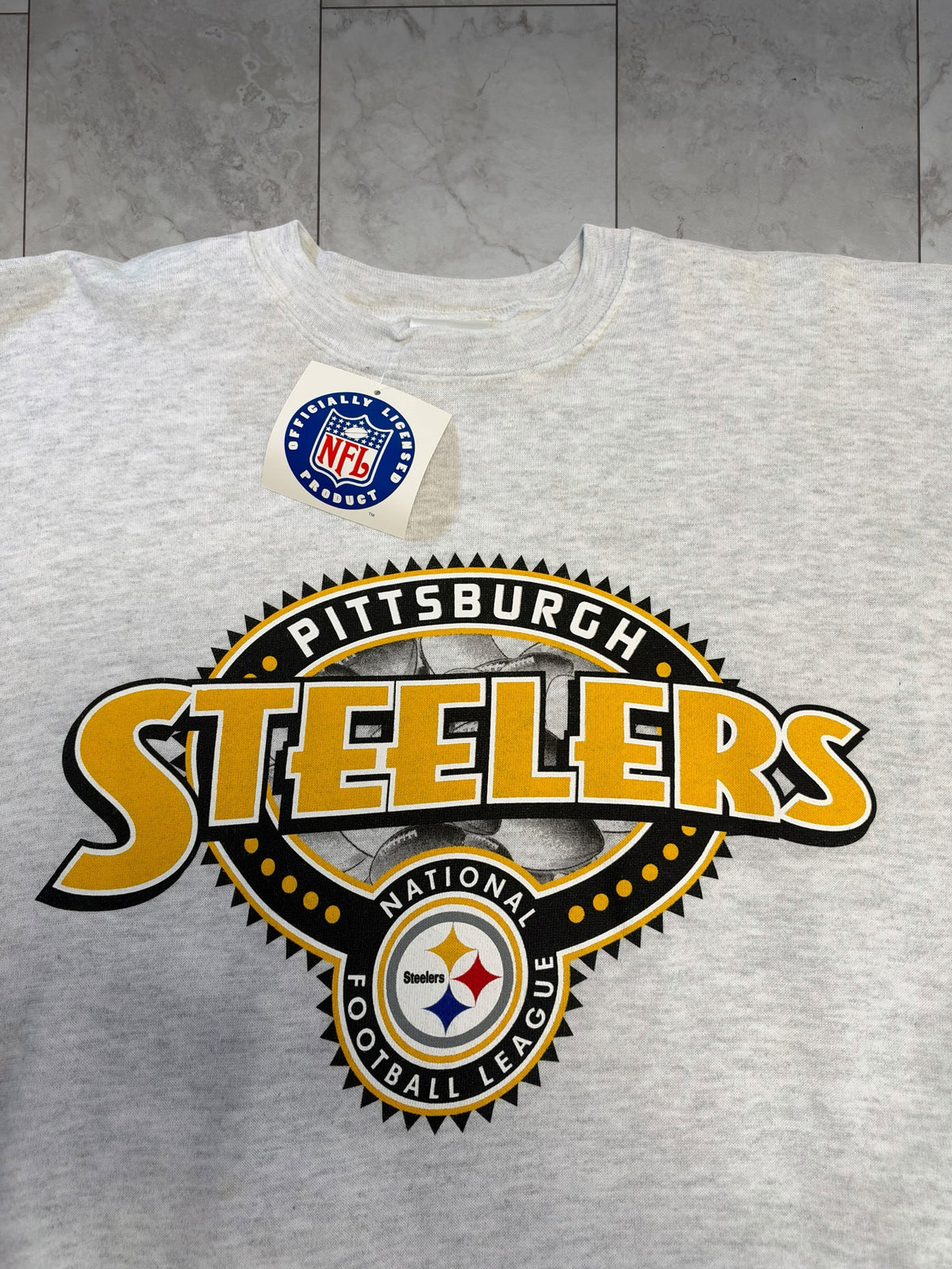 (L) Vintage 90's BRAND NEW Steeler Graphic Crewneck