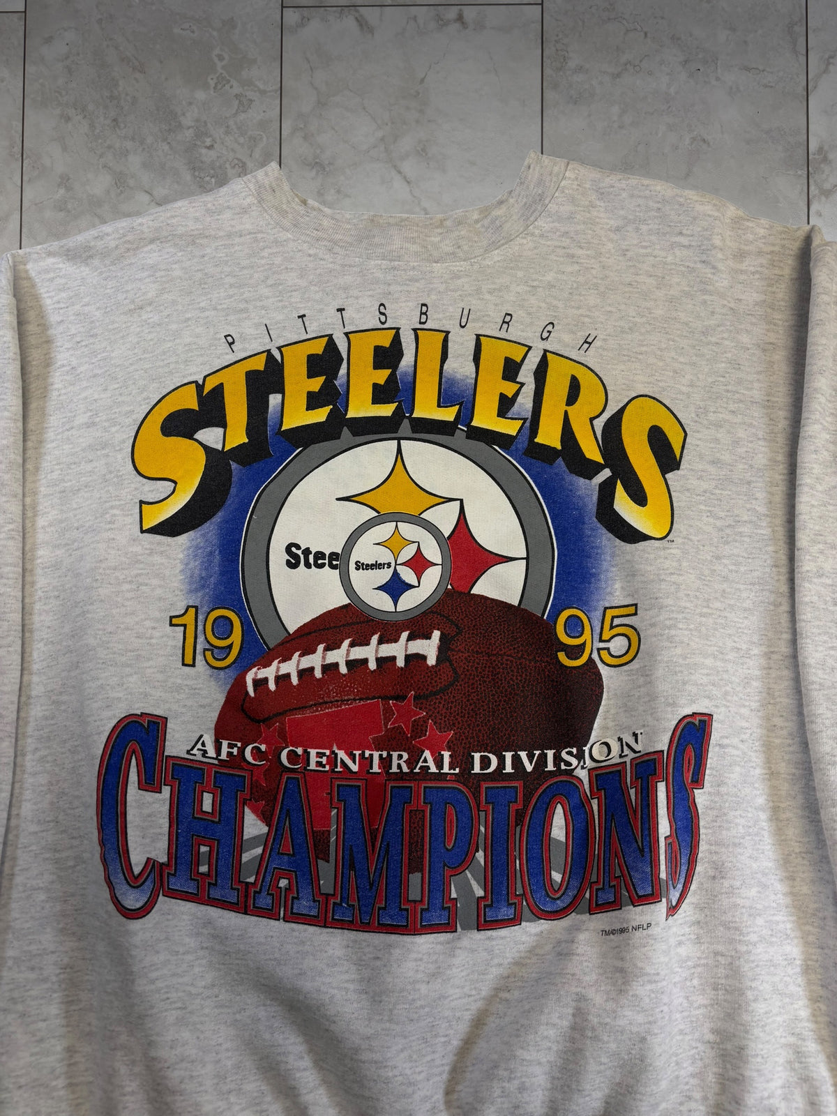 (L) 1995 Steelers AFC Champs Graphic Crewneck
