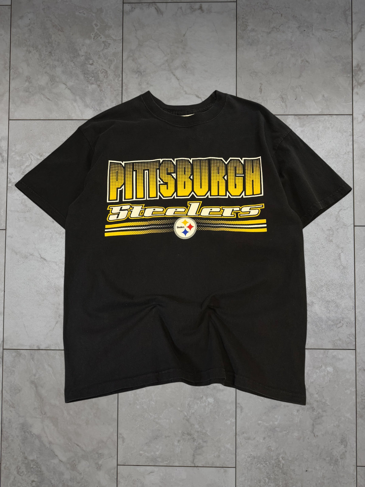(L) Vintage Y2K Steelers Dot Script Graphic Tee