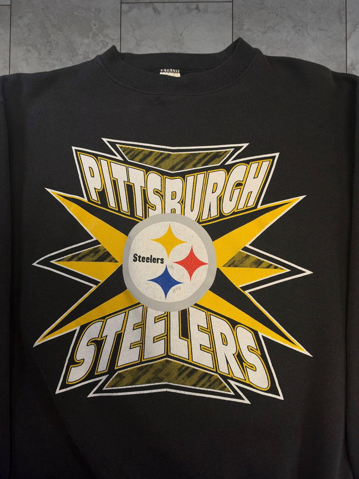 (S/M) Vintage 90's Steelers Logo 7 Graphic Crewneck