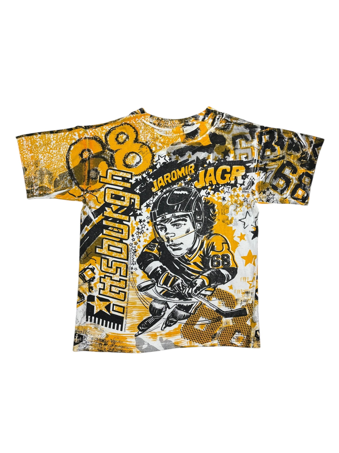 (M) Vintage Penguins Jagr All Over Print Tee