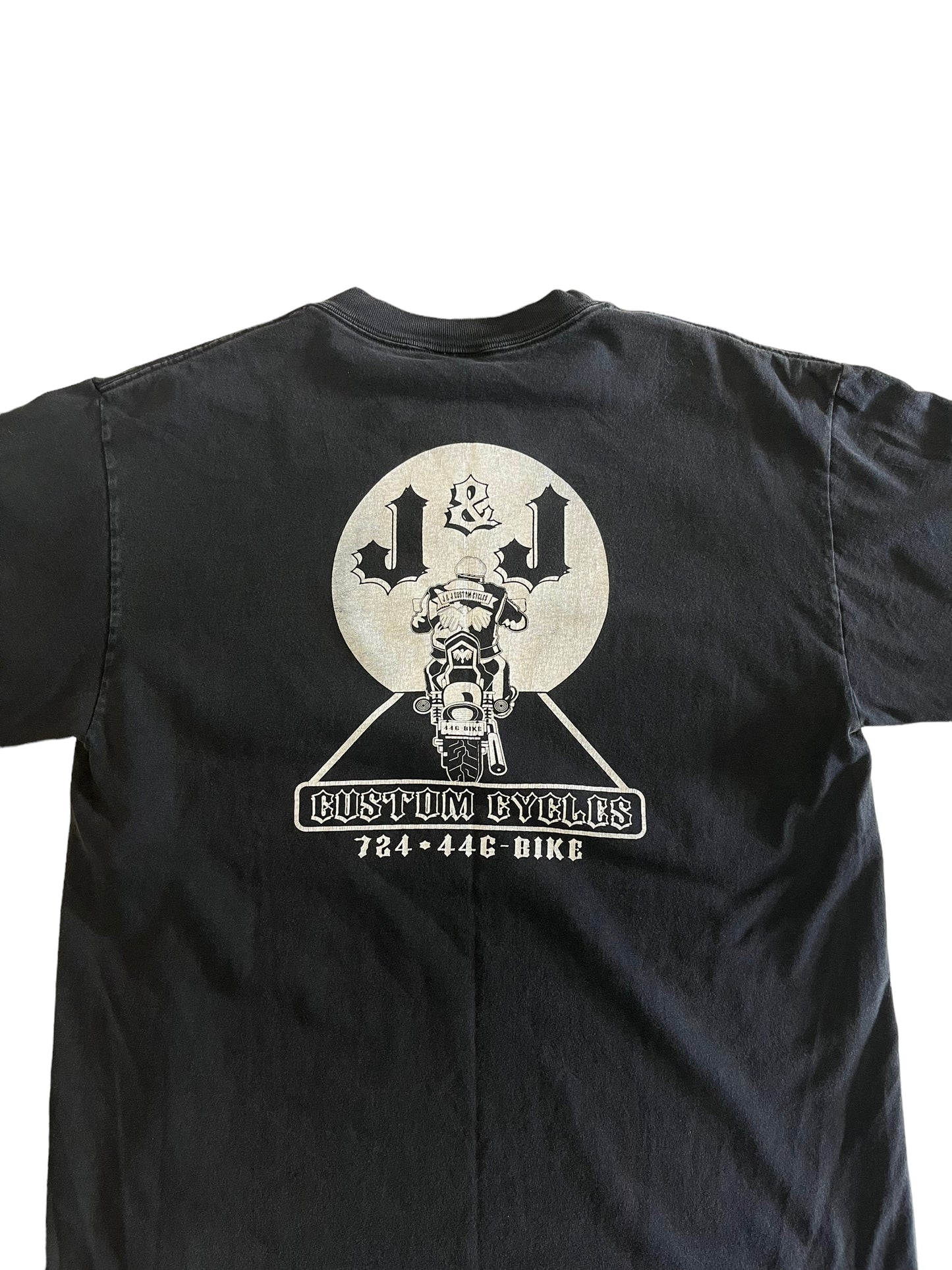 (L) Vintage Bike Shop Double Sided Tee