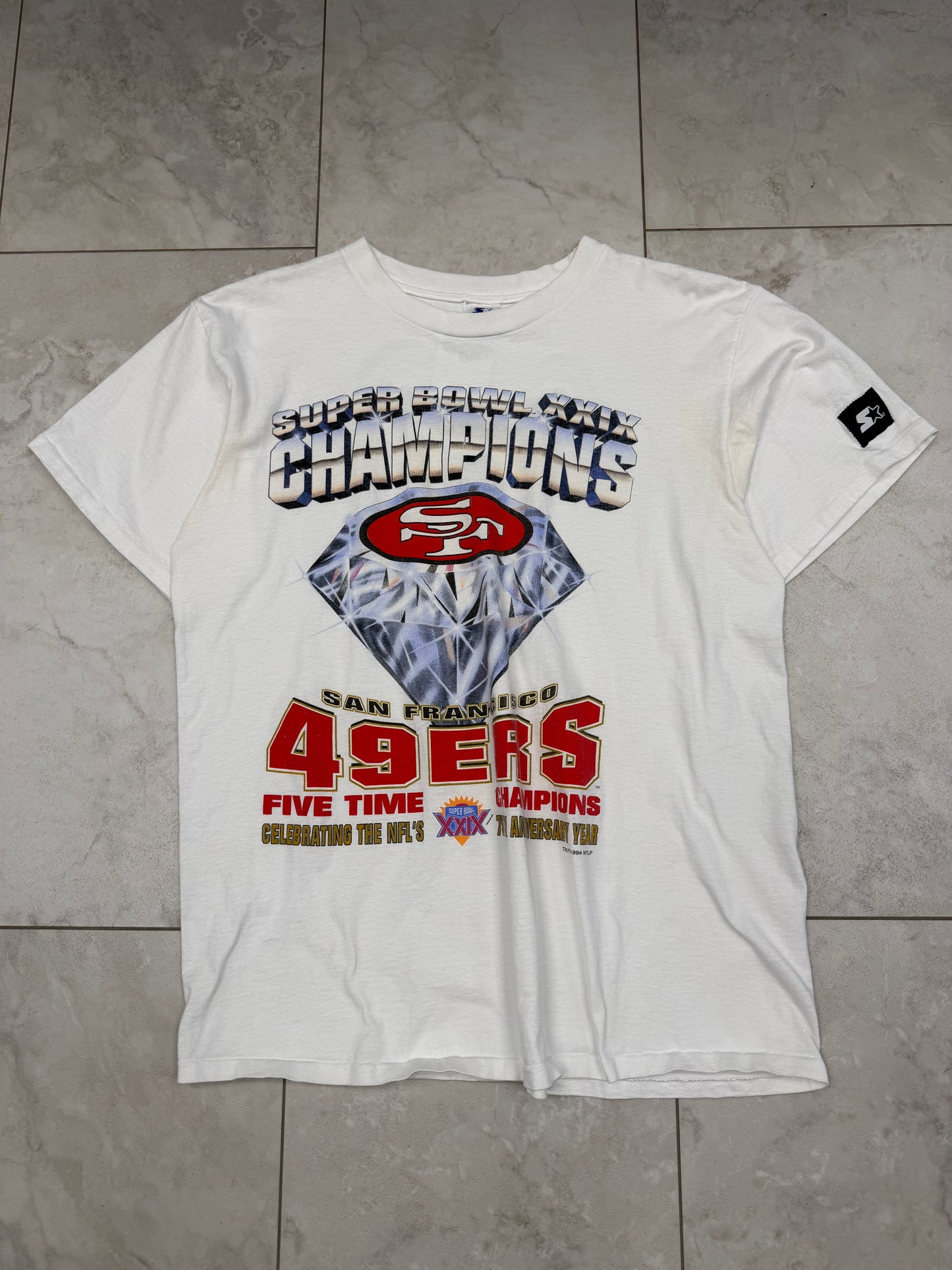 (L) 1994 San Francisco 49ers Super Bowl XXIX Champions Graphic Tee