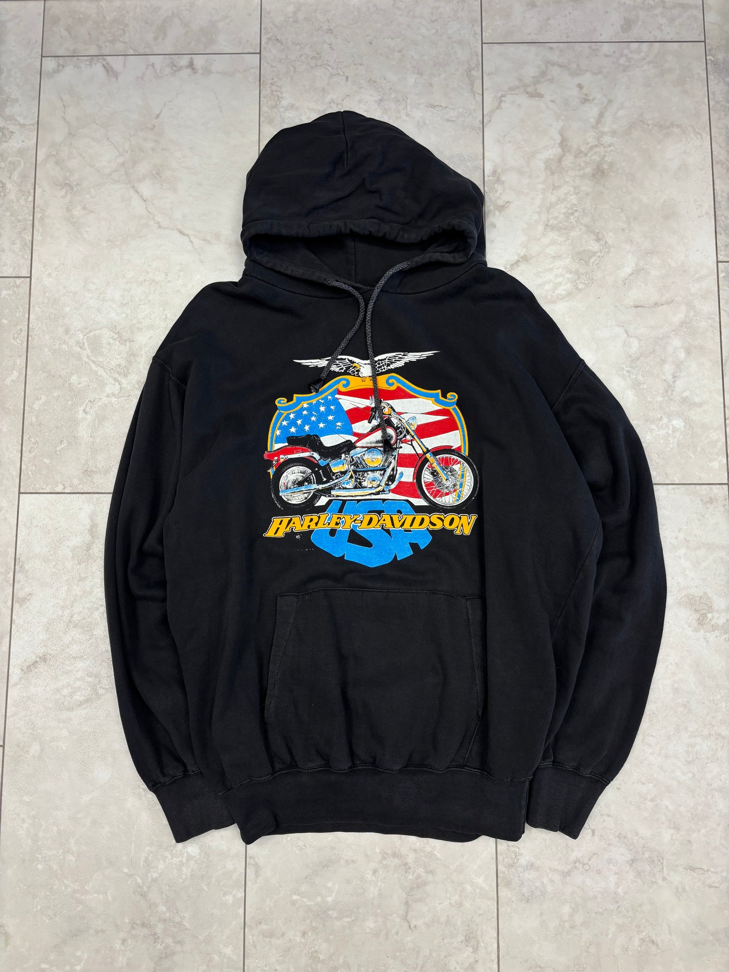 (L/XL) Vintage Harley Davidson USA Hoodie