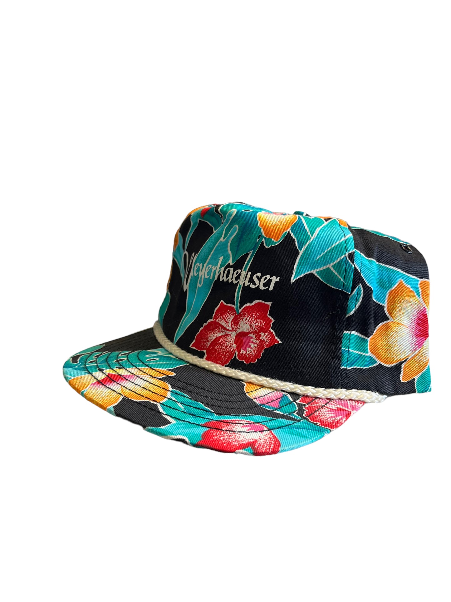 Vintage Weyerhaeuser Floral SnapBack Hat Brand New m