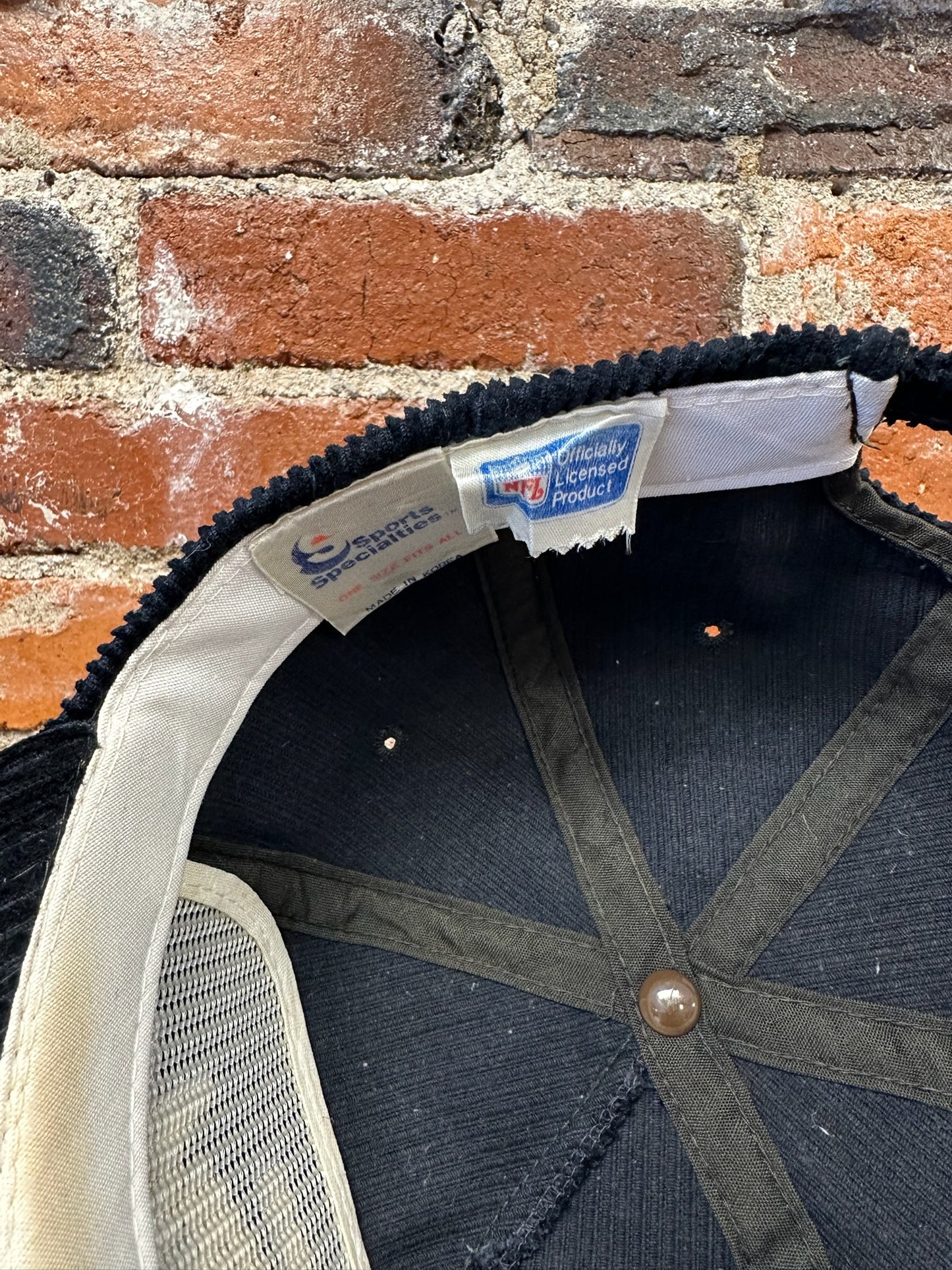Vintage Los Angeles Raiders Single Line Script Corduroy Hat