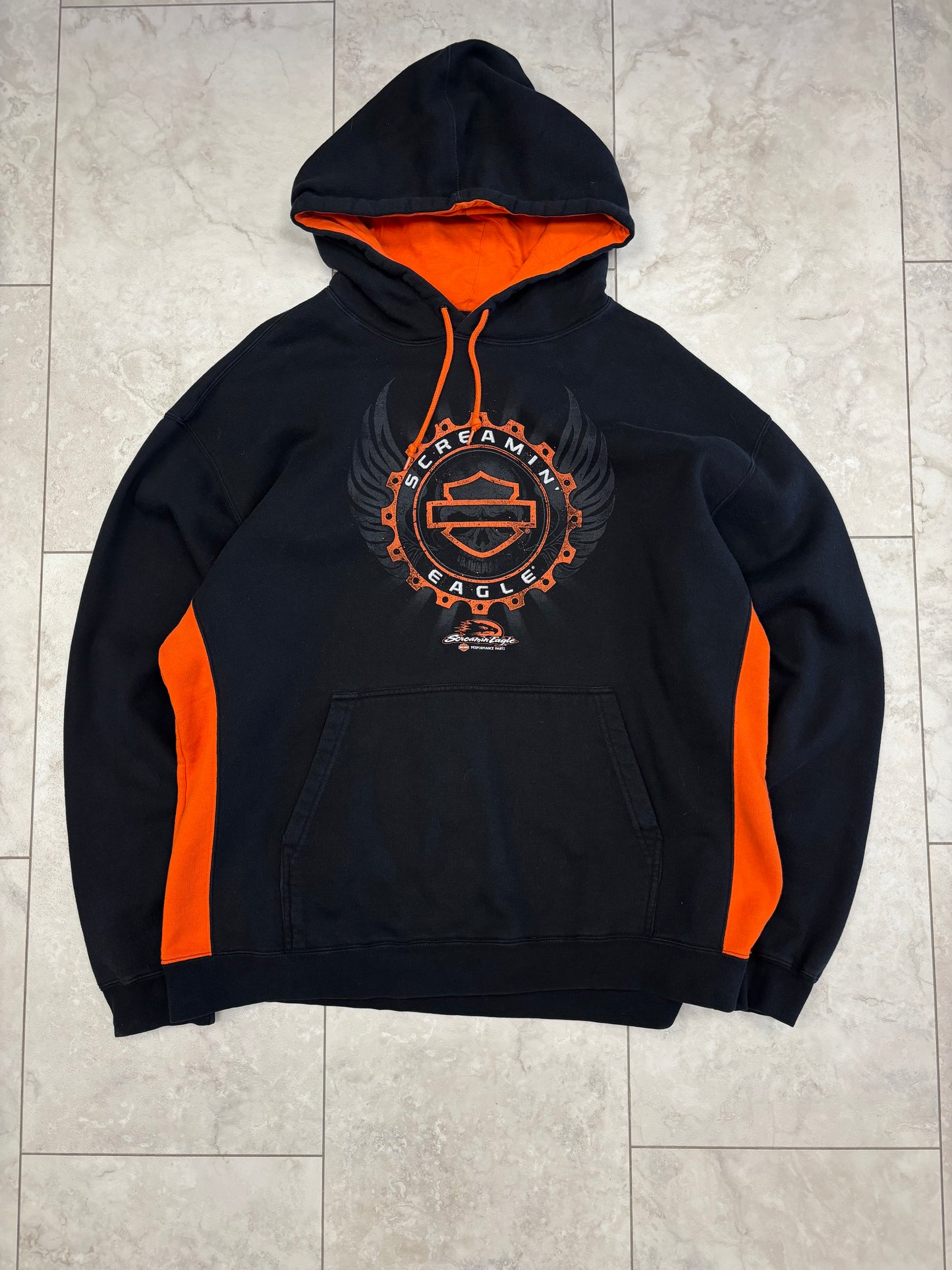 (XL) Vintage Harley Screamin Eagle Hoodie