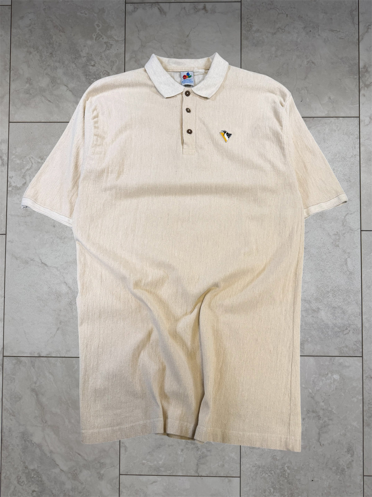 (XL) Vintage 90’s Penguins Embroidered Robo Pen Polo Shirt