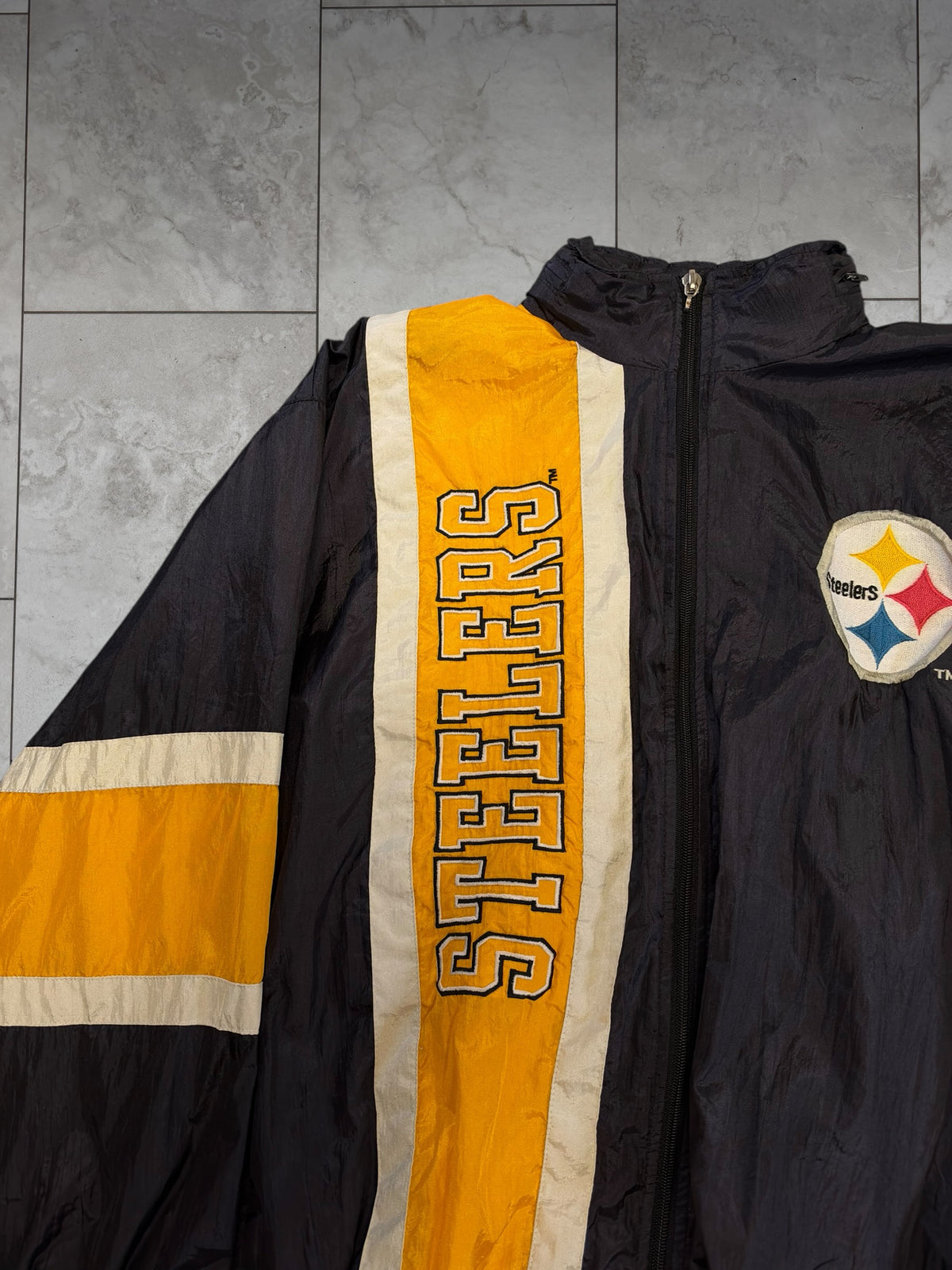 (XS) Vintage 90's Steelers Mighty Mac Full Zip Jacket