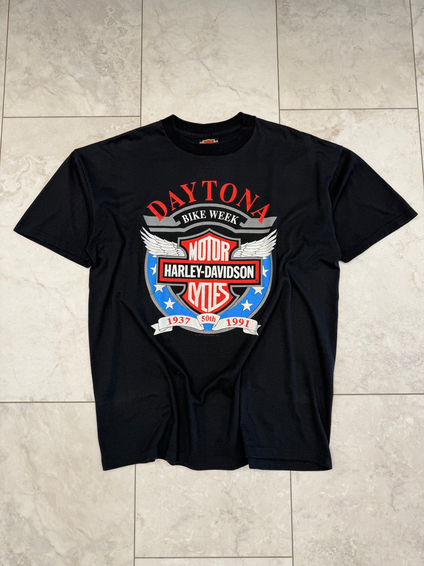 (XL) 1991 Harley Davidson Daytona Bike Week Graphic Tee