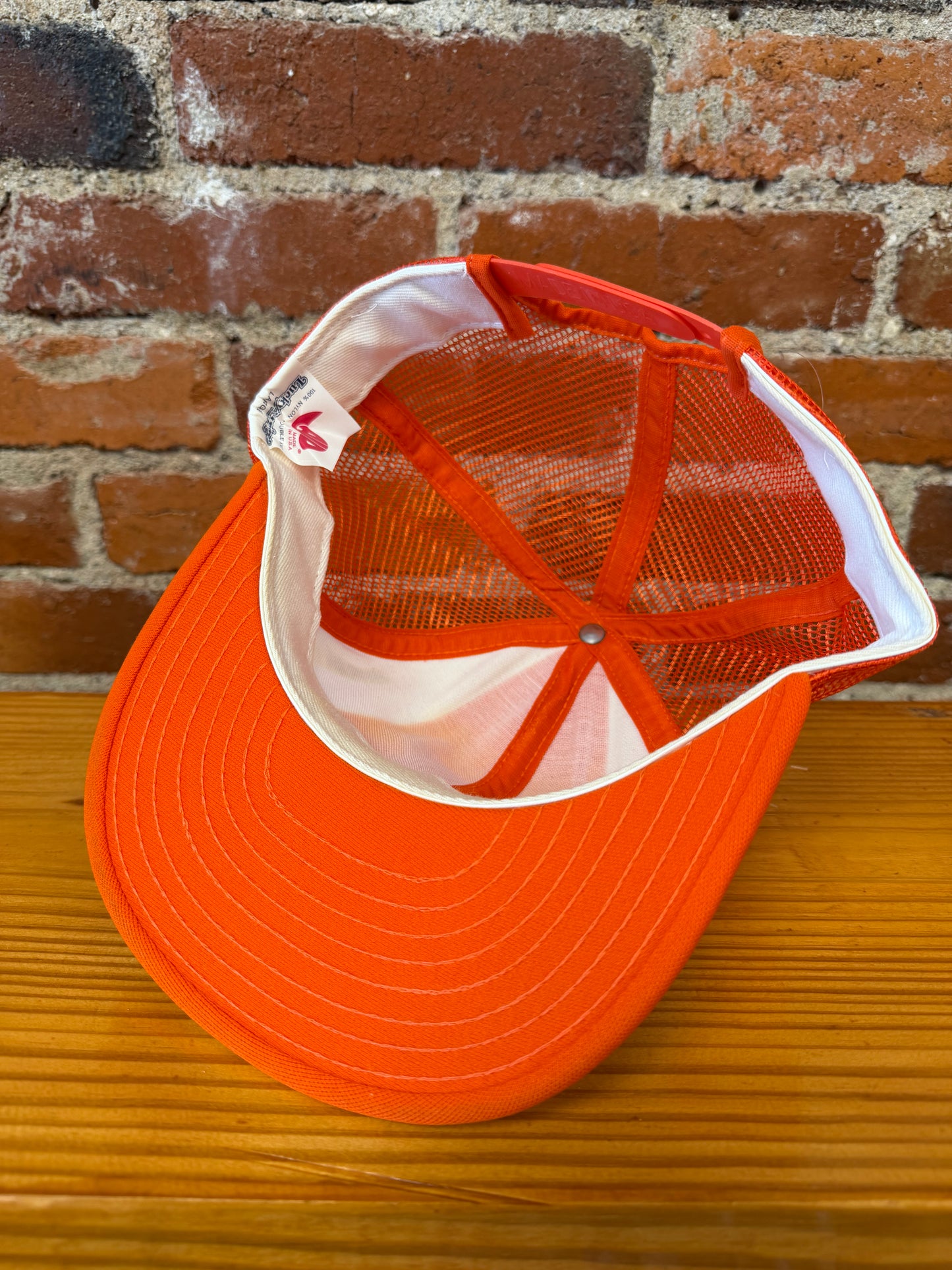 1984 Orange Bowl Classic Nebraska Cornhuskers vs Miami Hurricanes AJD Lucky Stripes Trucker Hat - NEW