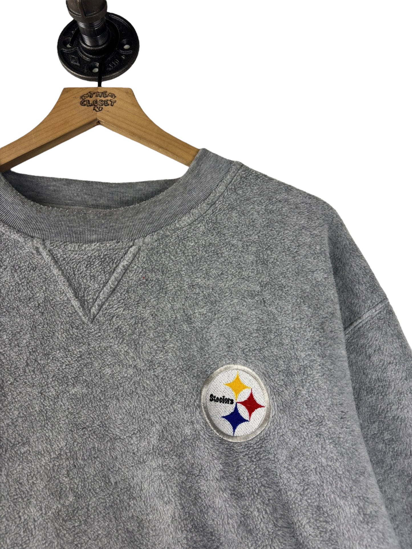 (XL) Vintage Y2K Steelers Fleece Crewneck